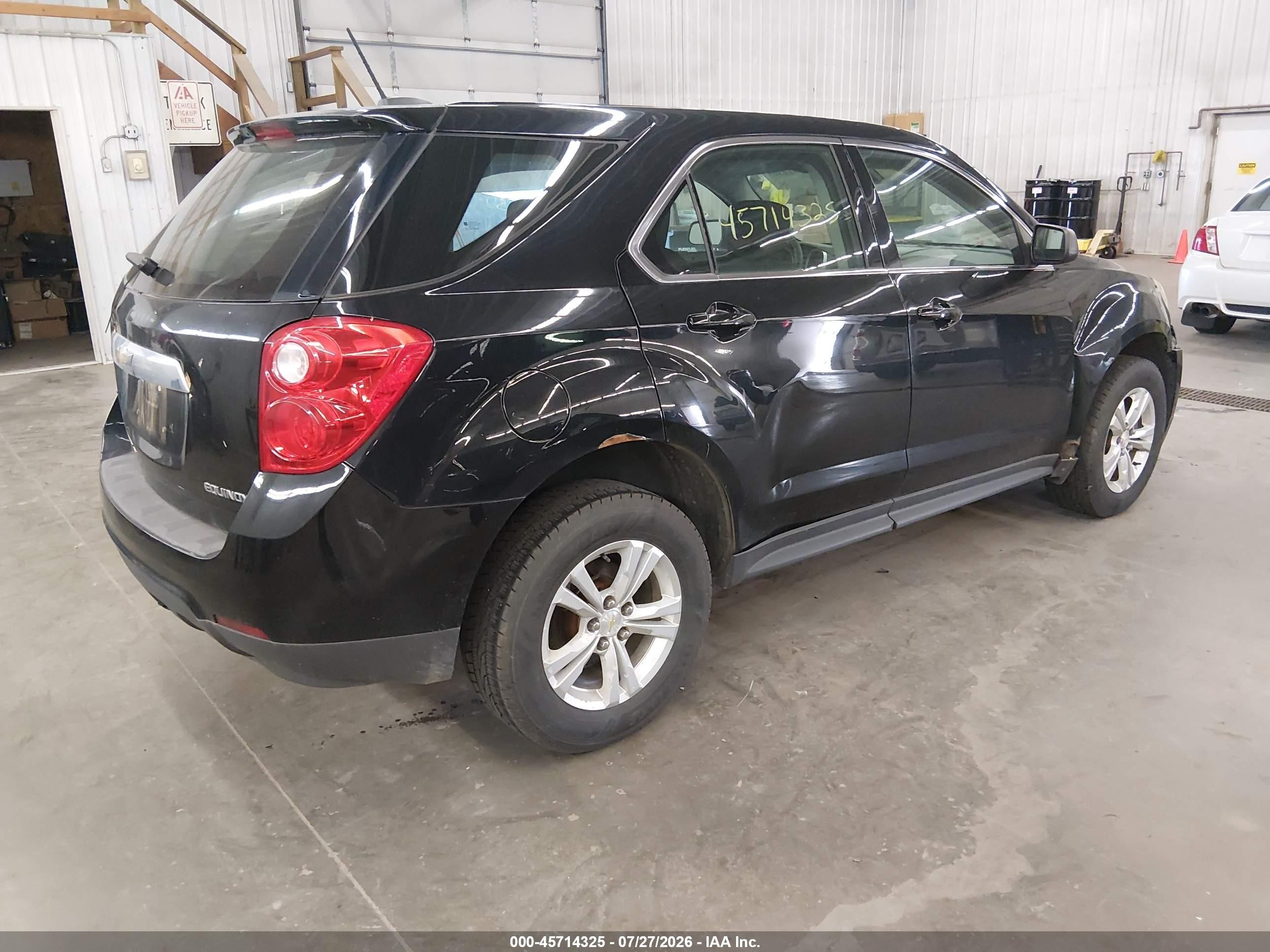 2015 Chevrolet Equinox Ls Black vin: 2GNALAEKXF6200399