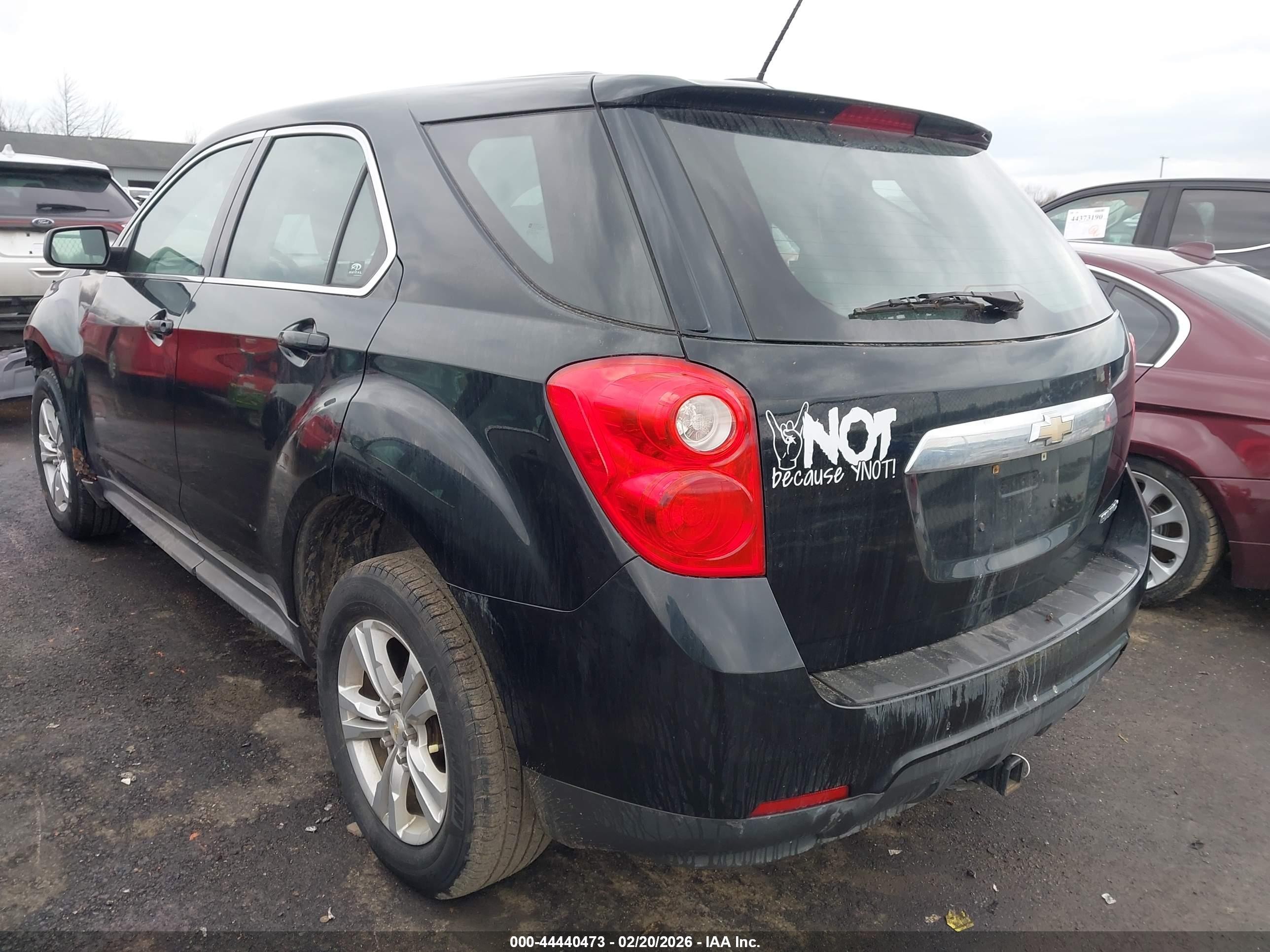 2015 Chevrolet Equinox Ls Black vin: 2GNALAEKXF6408959