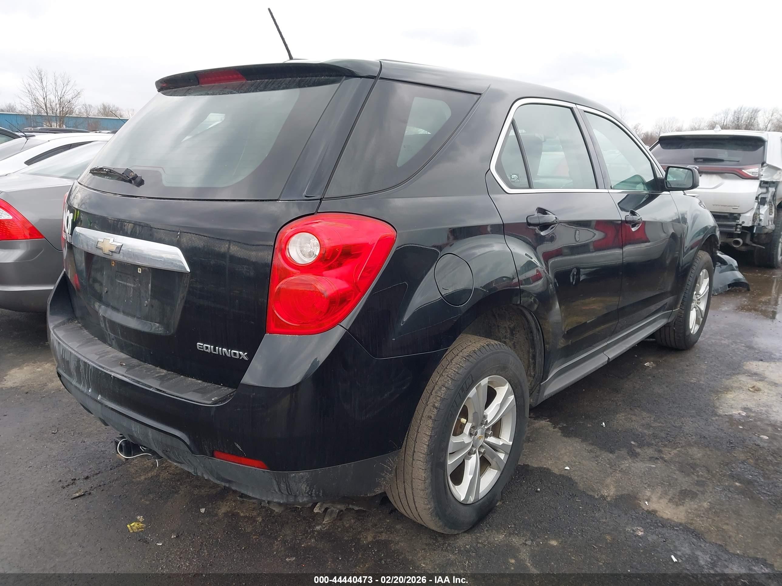 2015 Chevrolet Equinox Ls Black vin: 2GNALAEKXF6408959
