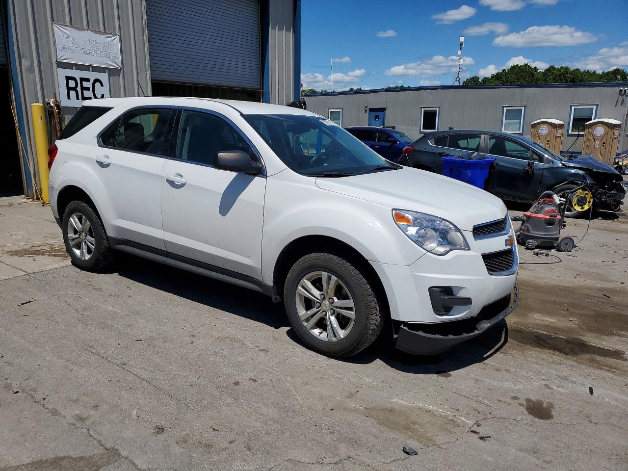 2015 Chevrolet Equinox Ls White vin: 2GNALAEKXF6438933