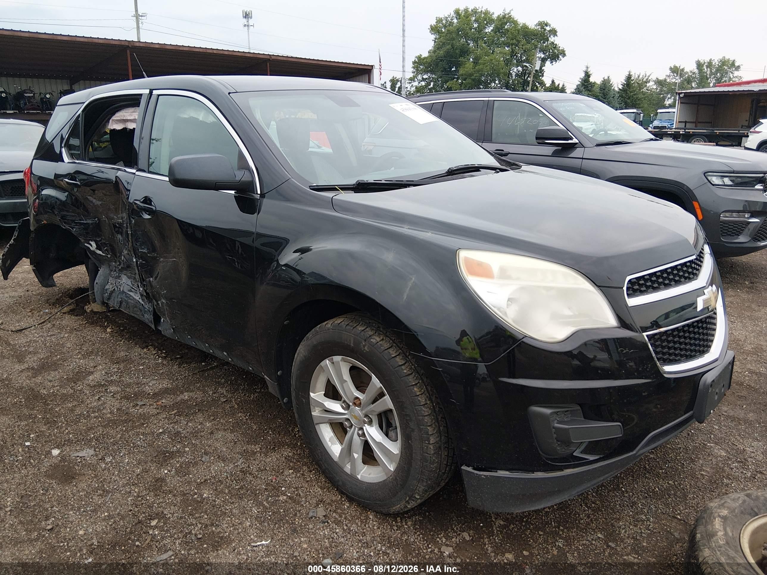 2011 Chevrolet Equinox Ls Black vin: 2GNALBEC0B1263372