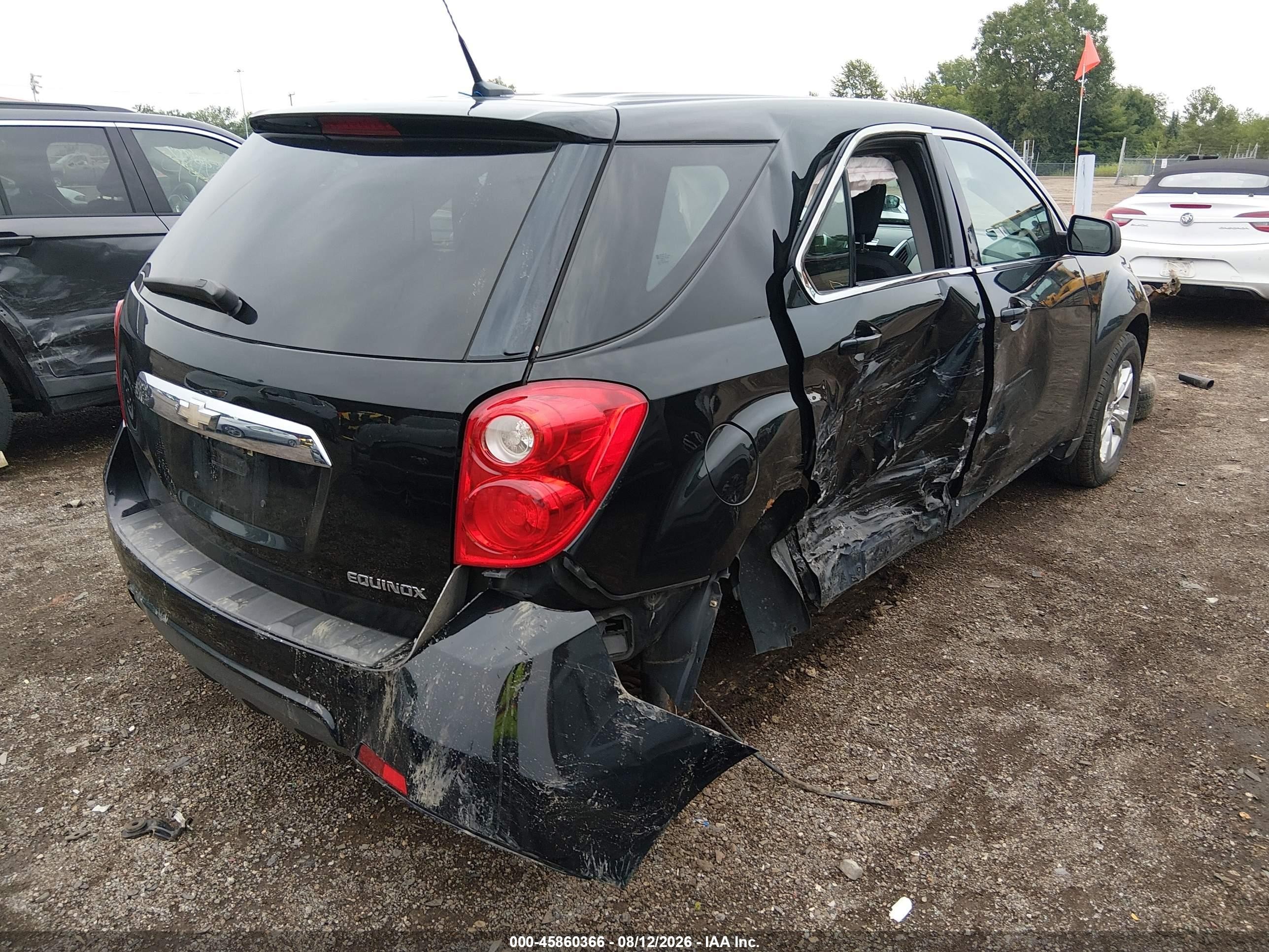 2011 Chevrolet Equinox Ls Black vin: 2GNALBEC0B1263372