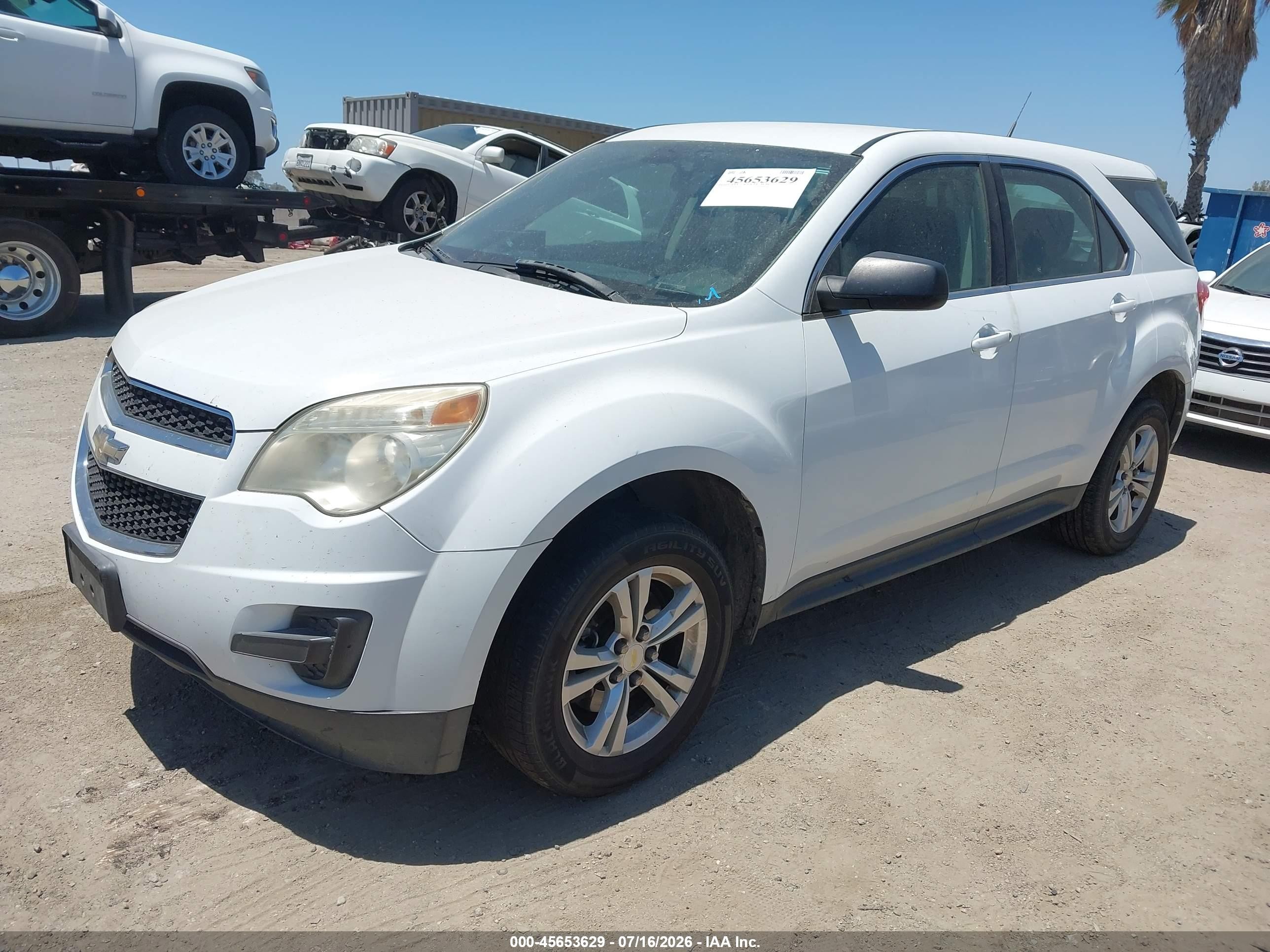 2011 Chevrolet Equinox Ls White vin: 2GNALBEC0B1287512