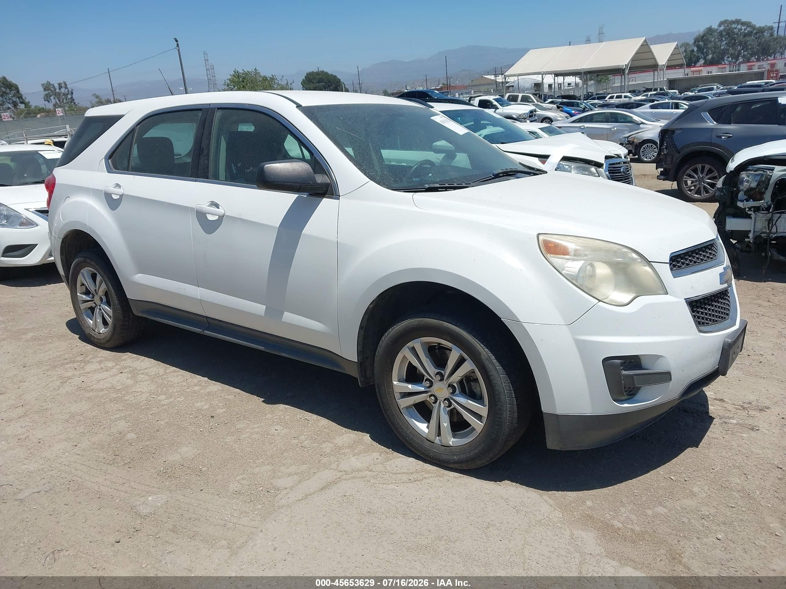 2011 Chevrolet Equinox Ls White vin: 2GNALBEC0B1287512