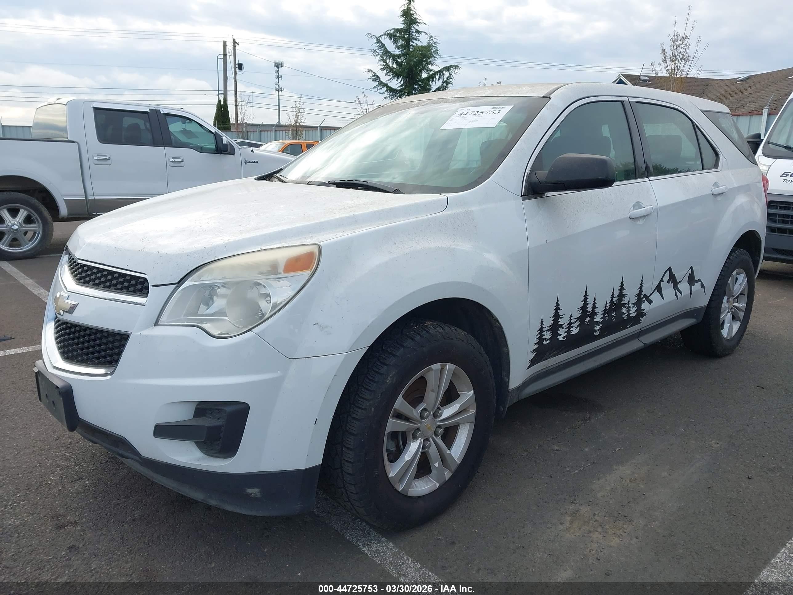2011 Chevrolet Equinox Ls White vin: 2GNALBEC0B1319164