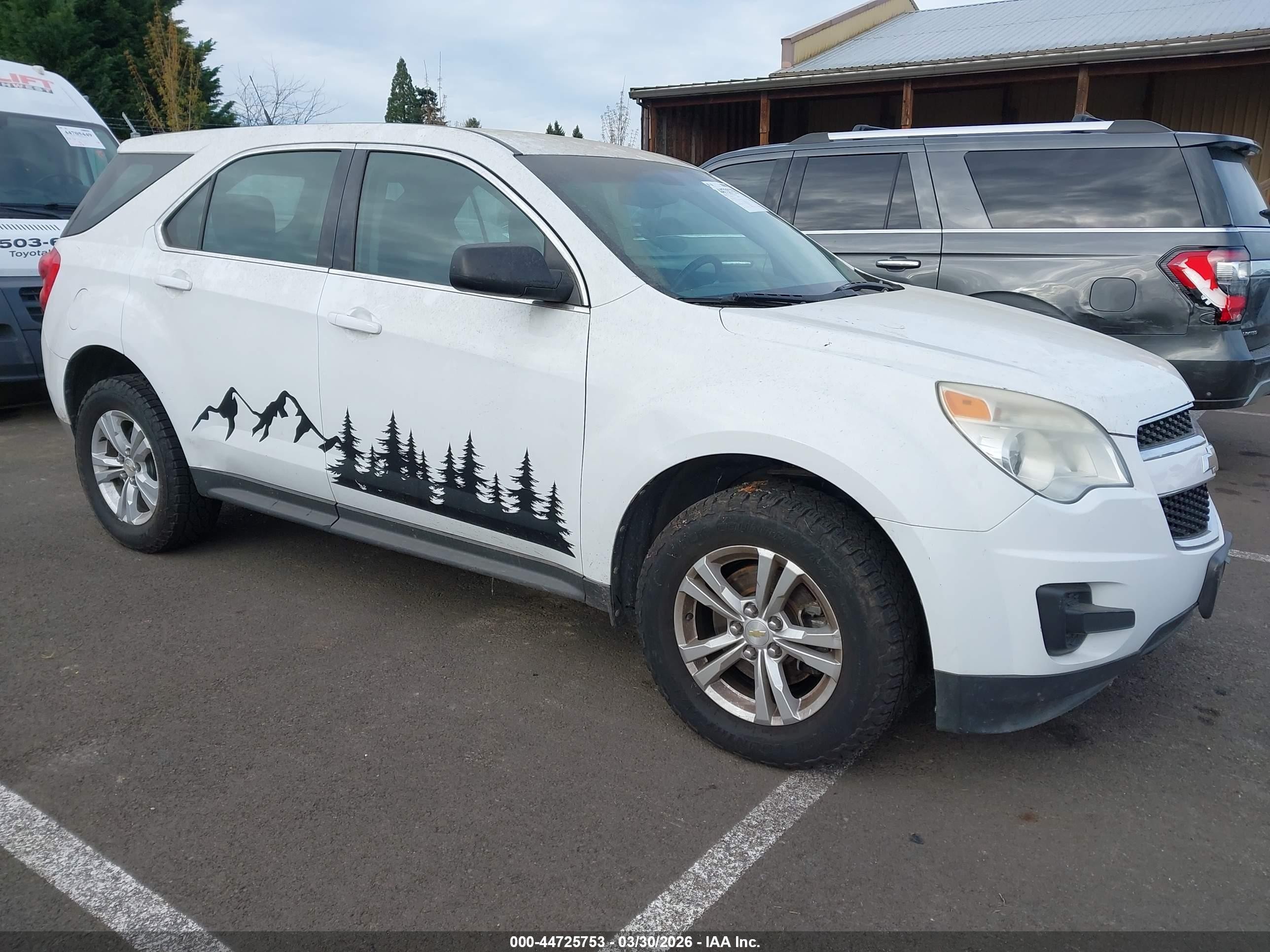 2011 Chevrolet Equinox Ls White vin: 2GNALBEC0B1319164