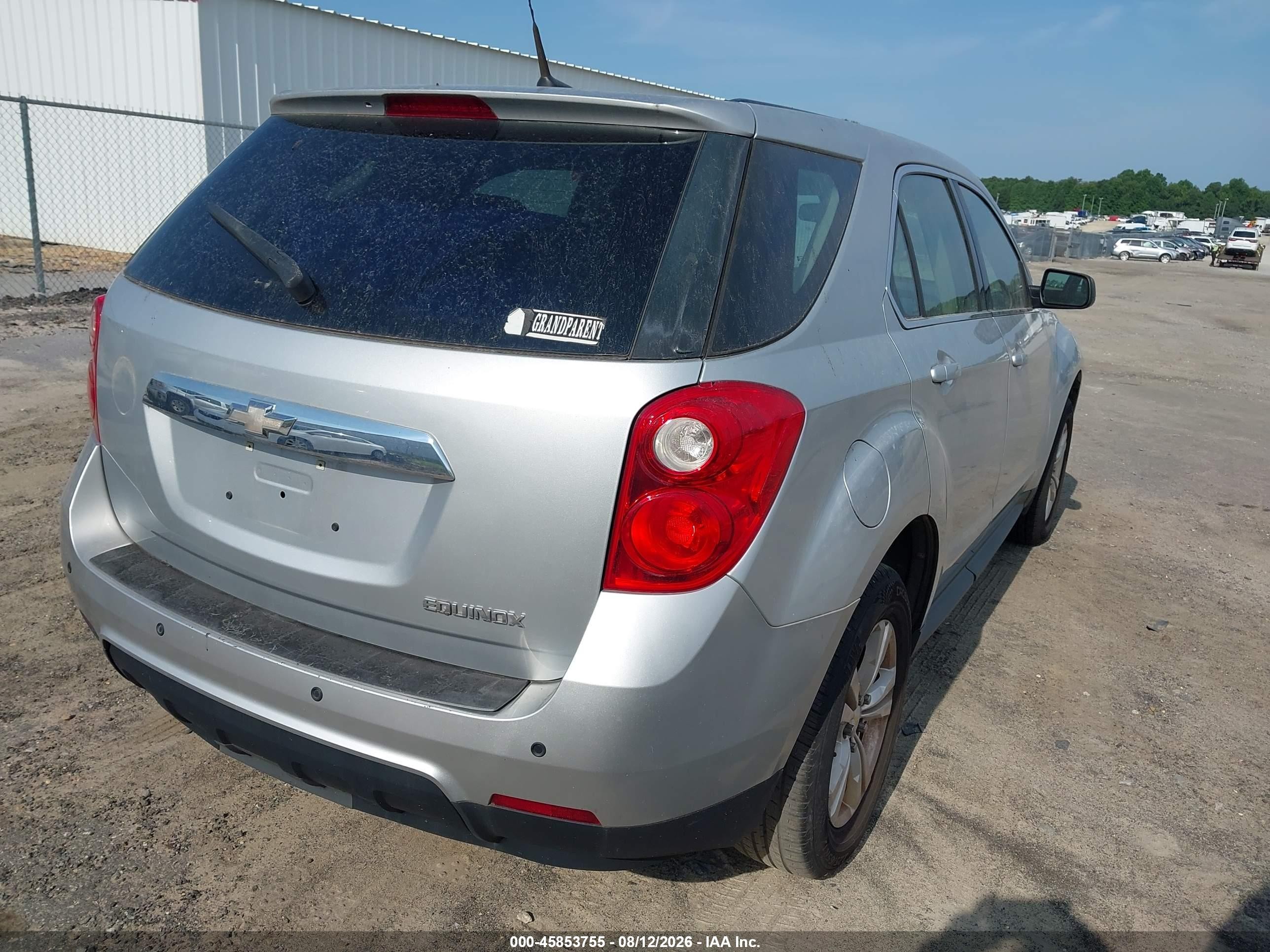 2011 Chevrolet Equinox Ls Silver vin: 2GNALBEC1B1192862