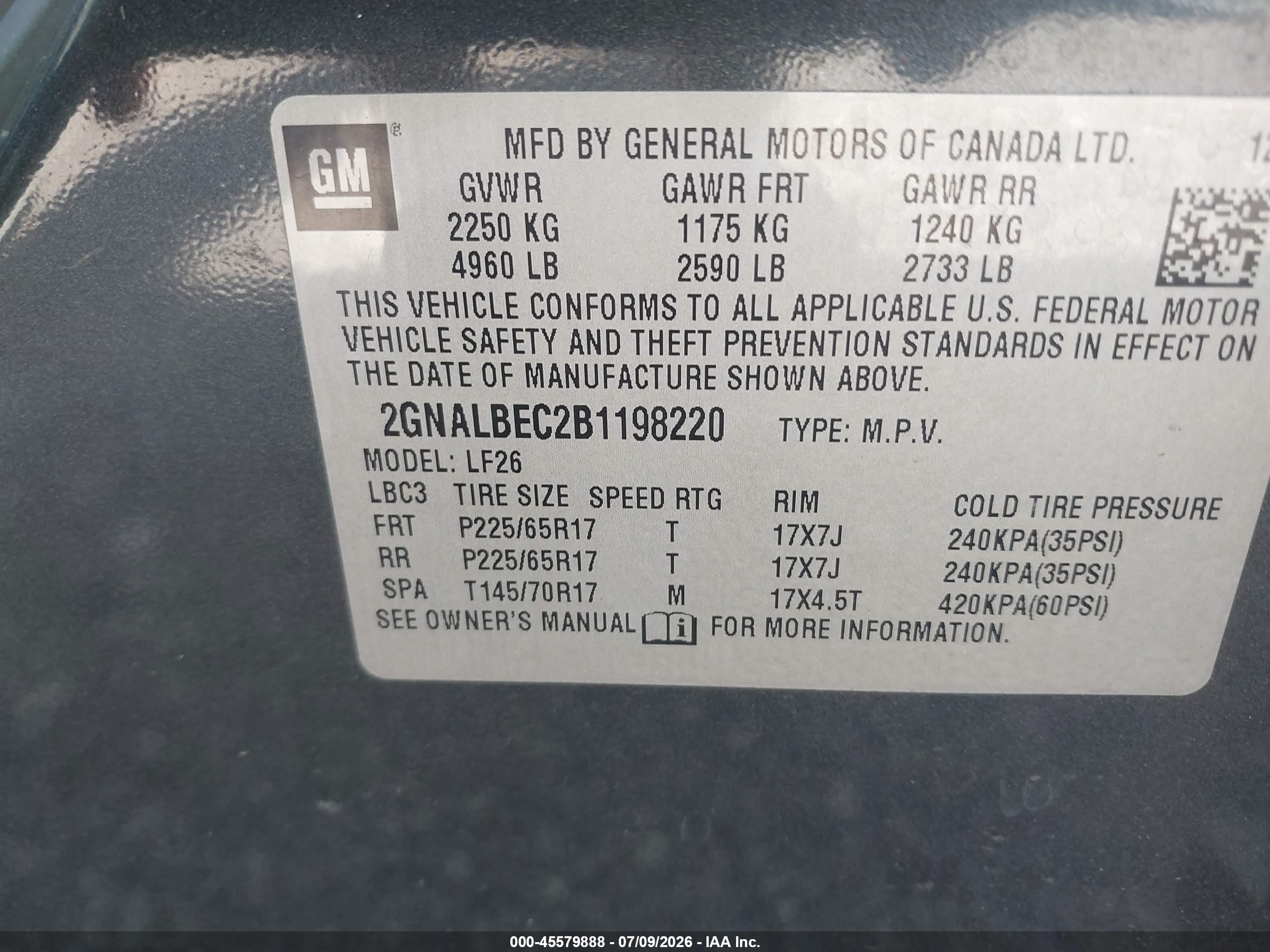 2011 Chevrolet Equinox Ls Gray vin: 2GNALBEC2B1198220