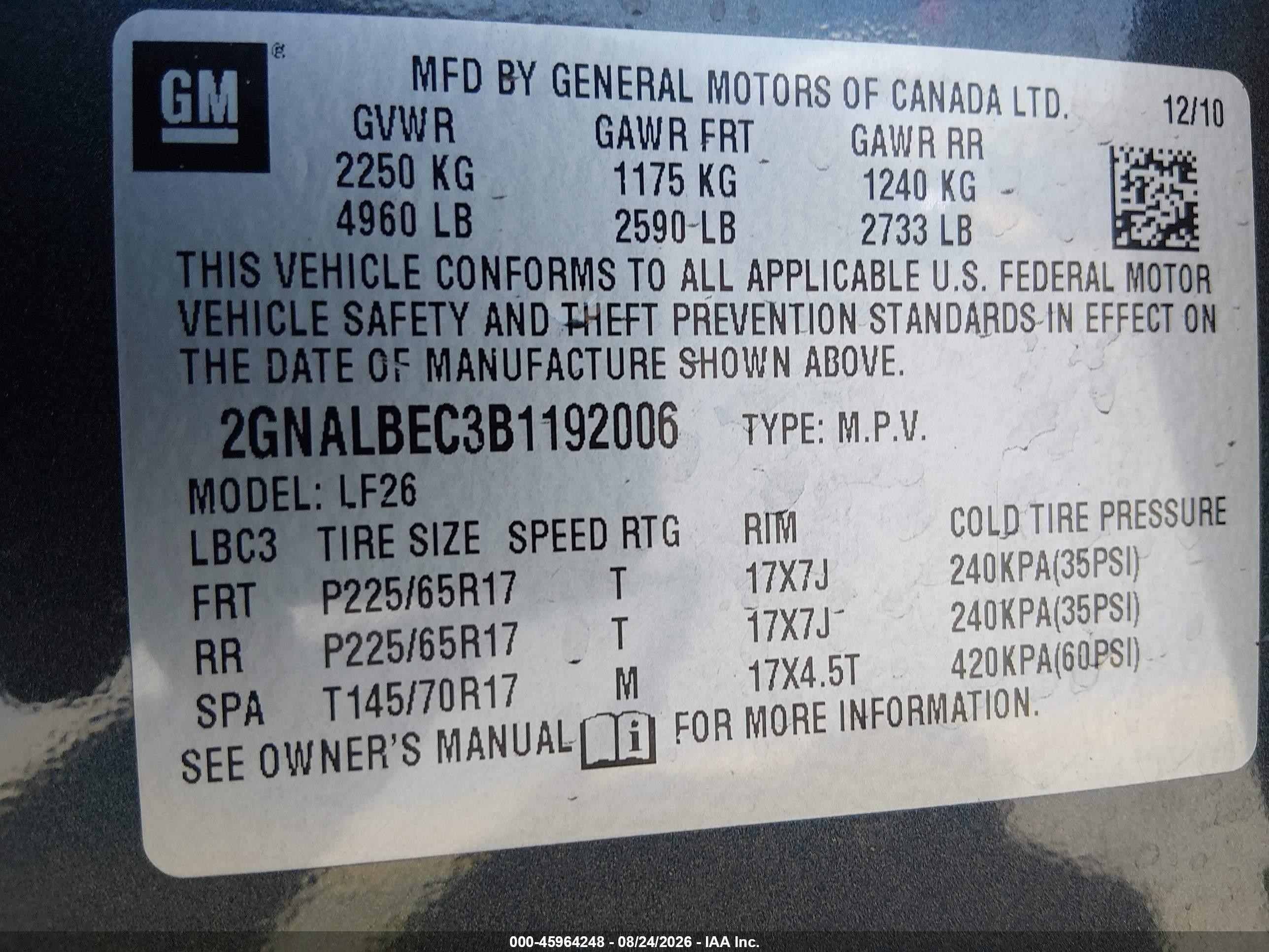 2011 Chevrolet Equinox Ls Gray vin: 2GNALBEC3B1192006