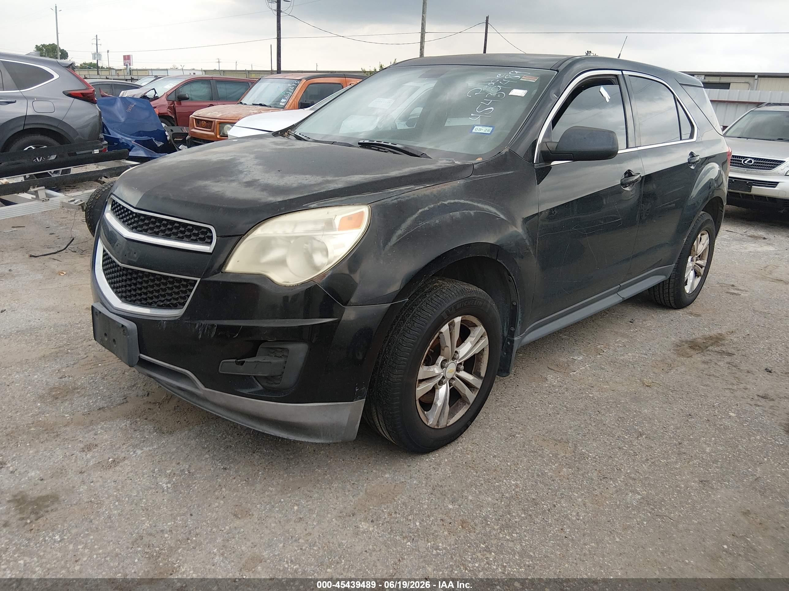 2011 Chevrolet Equinox Ls Black vin: 2GNALBEC4B1208990