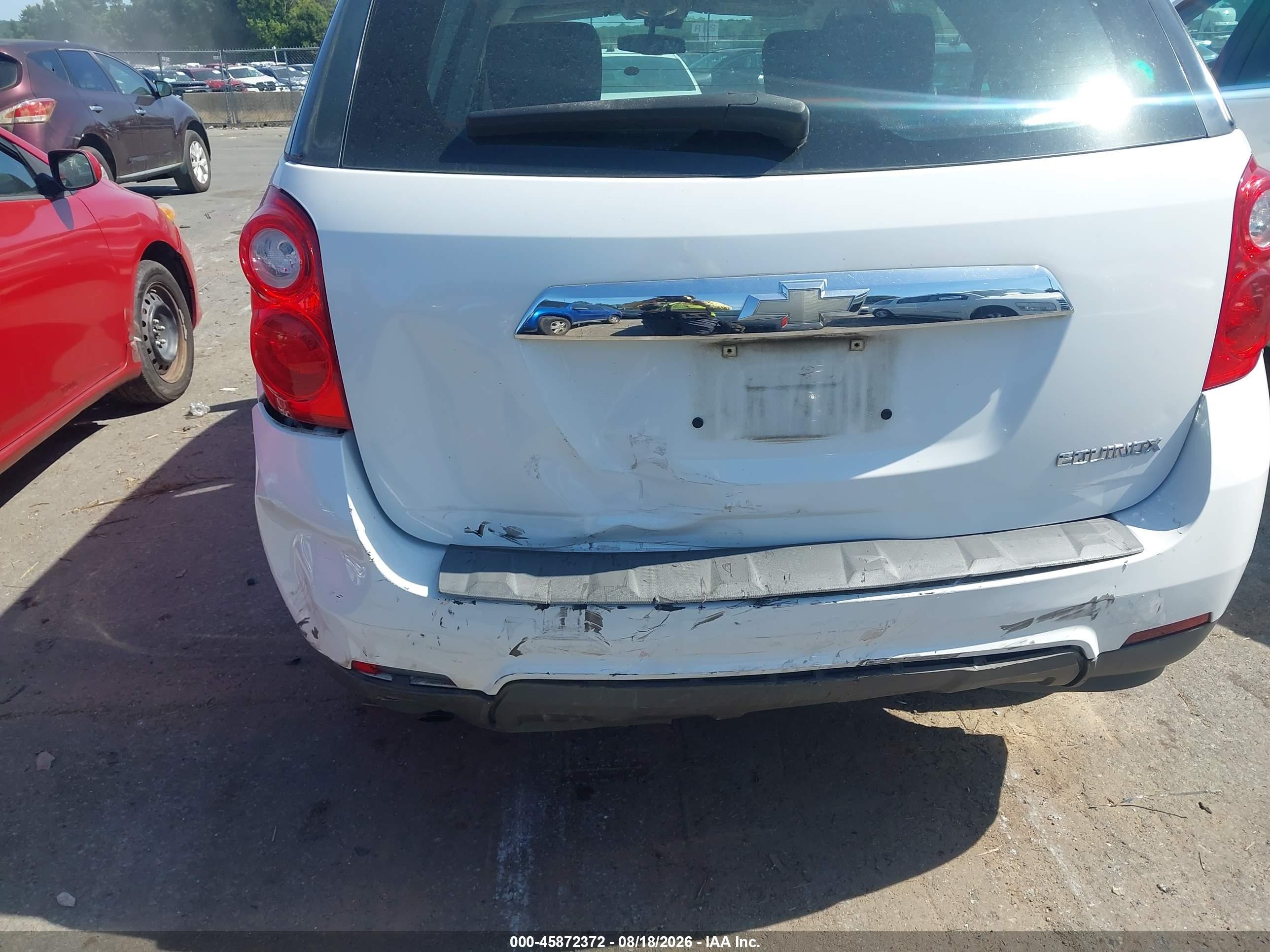 2011 Chevrolet Equinox Ls White vin: 2GNALBEC6B1233387