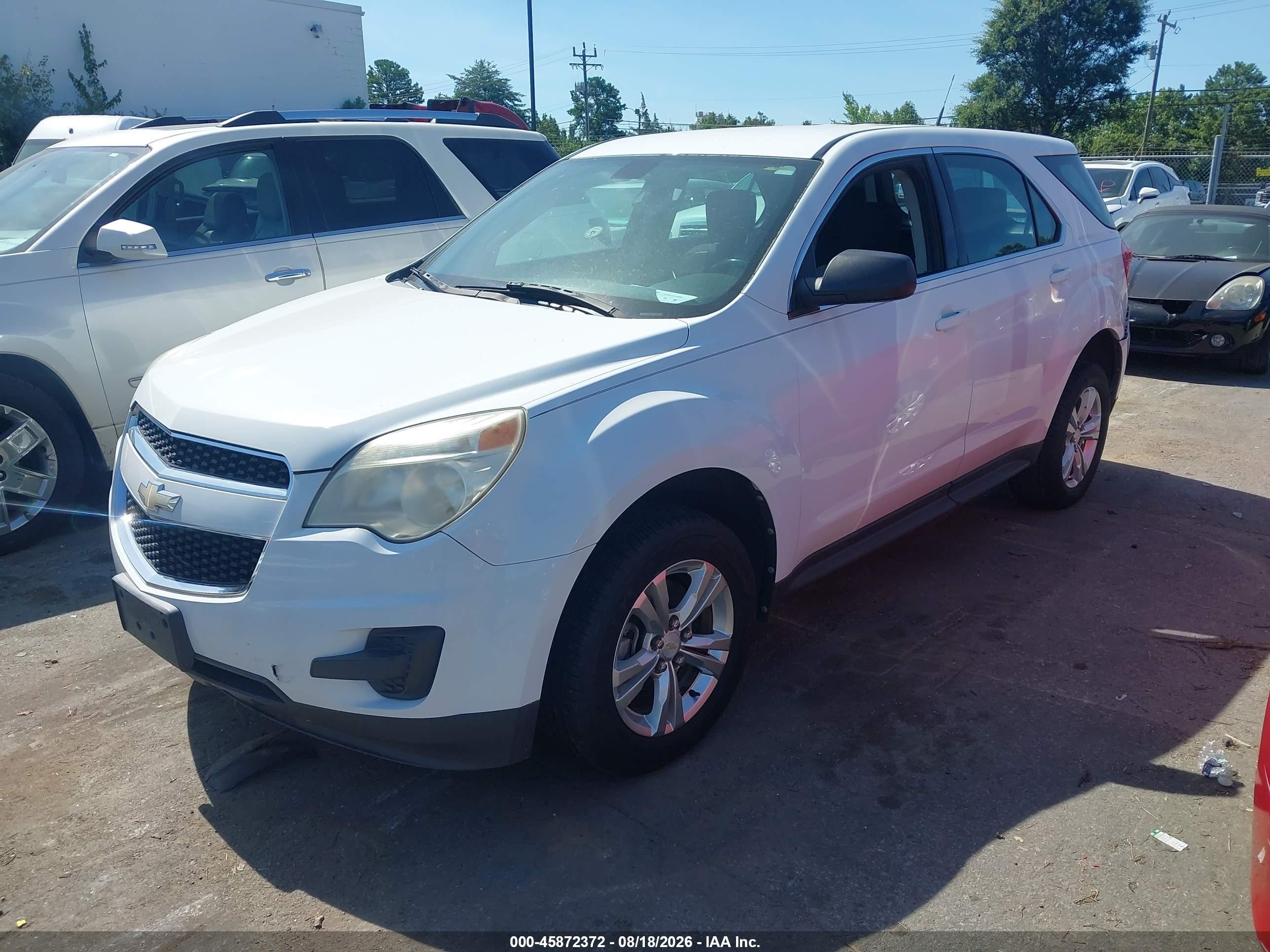 2011 Chevrolet Equinox Ls White vin: 2GNALBEC6B1233387