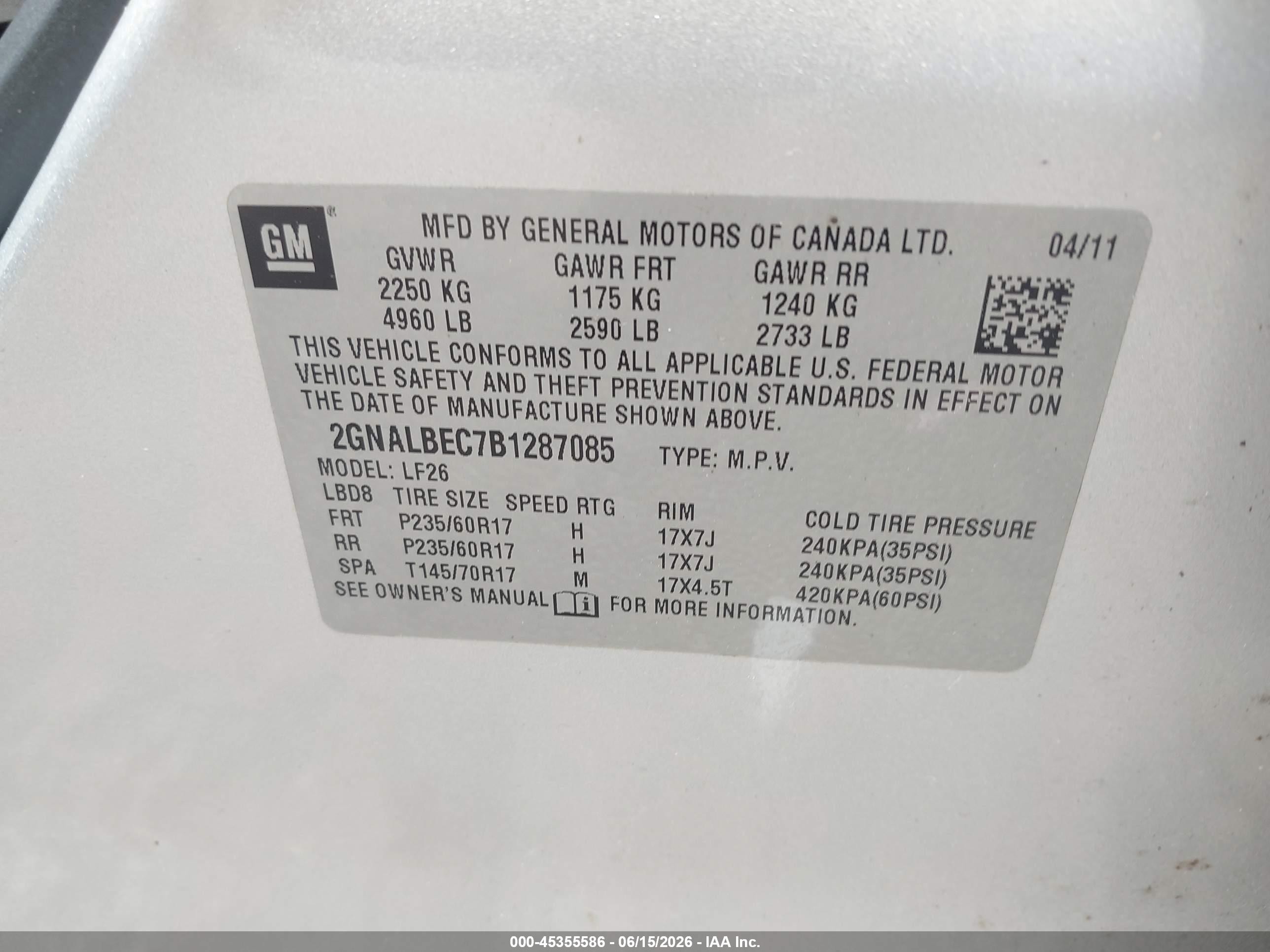 2011 Chevrolet Equinox Ls Silver vin: 2GNALBEC7B1287085