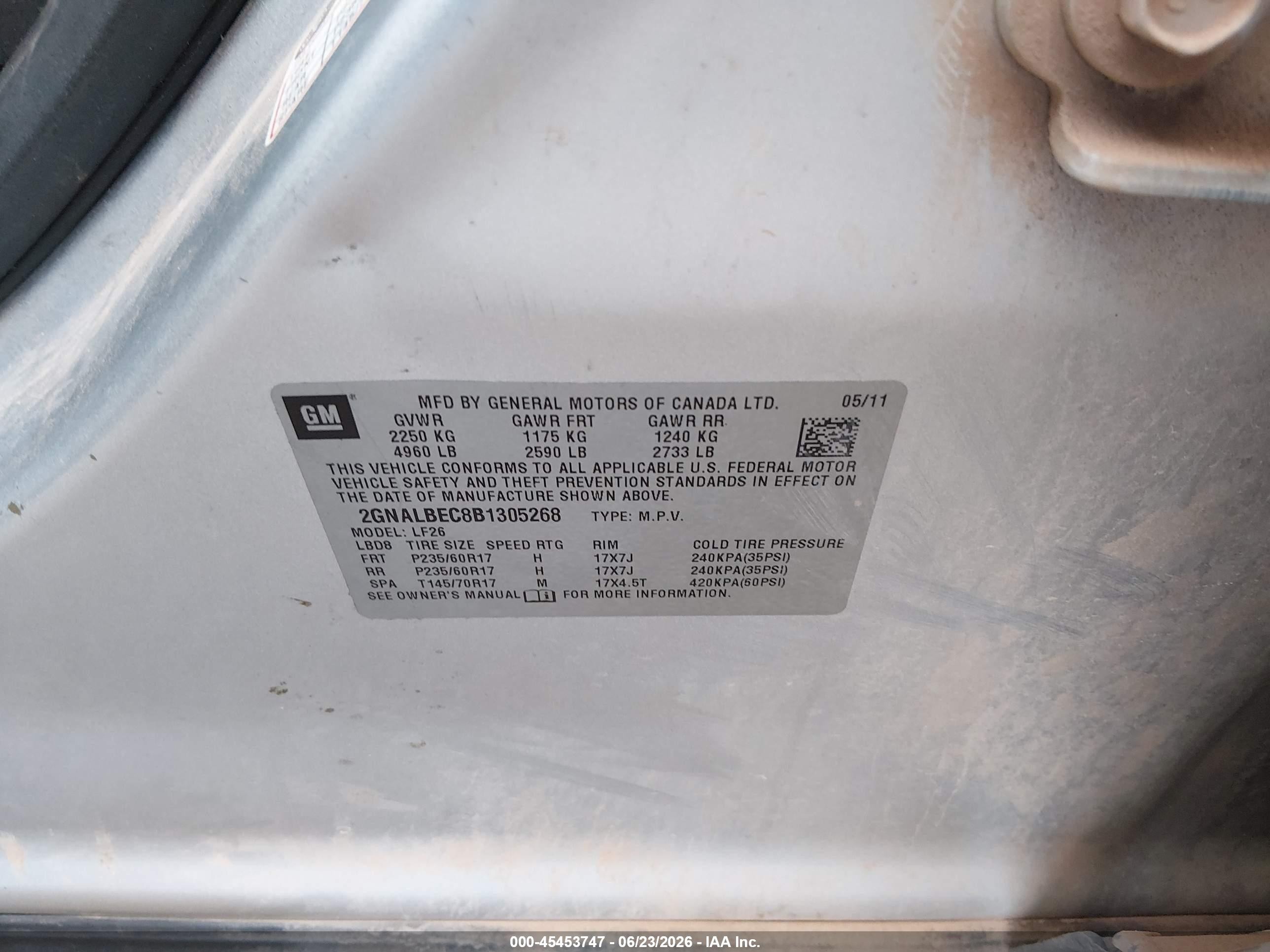 2011 Chevrolet Equinox Ls Silver vin: 2GNALBEC8B1305268