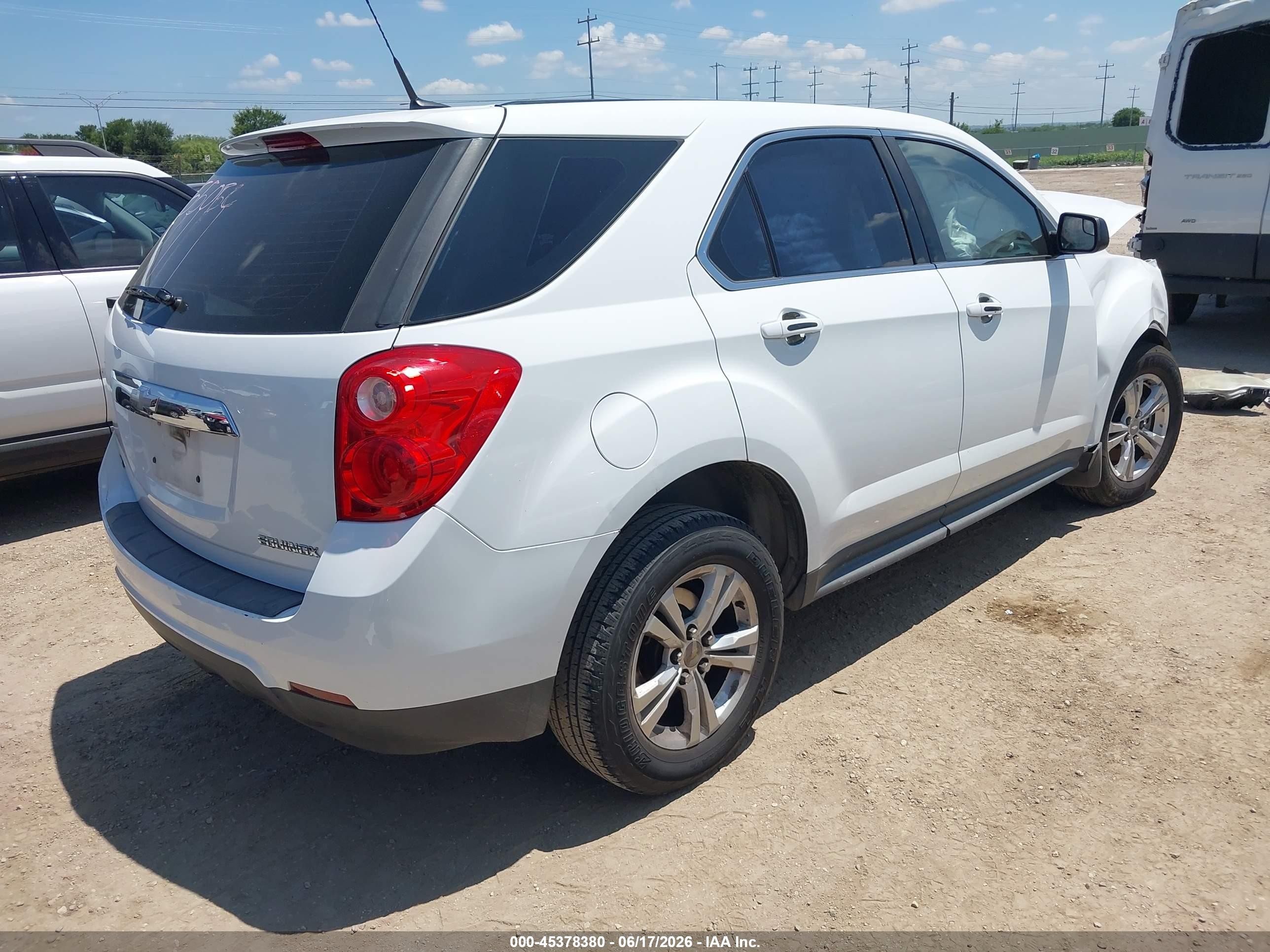 2012 Chevrolet Equinox Ls White vin: 2GNALBEK0C1113948