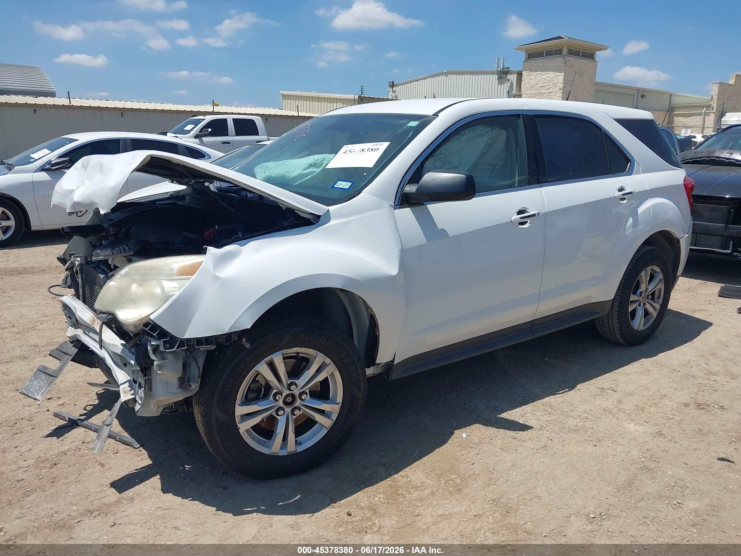 2012 Chevrolet Equinox Ls White vin: 2GNALBEK0C1113948