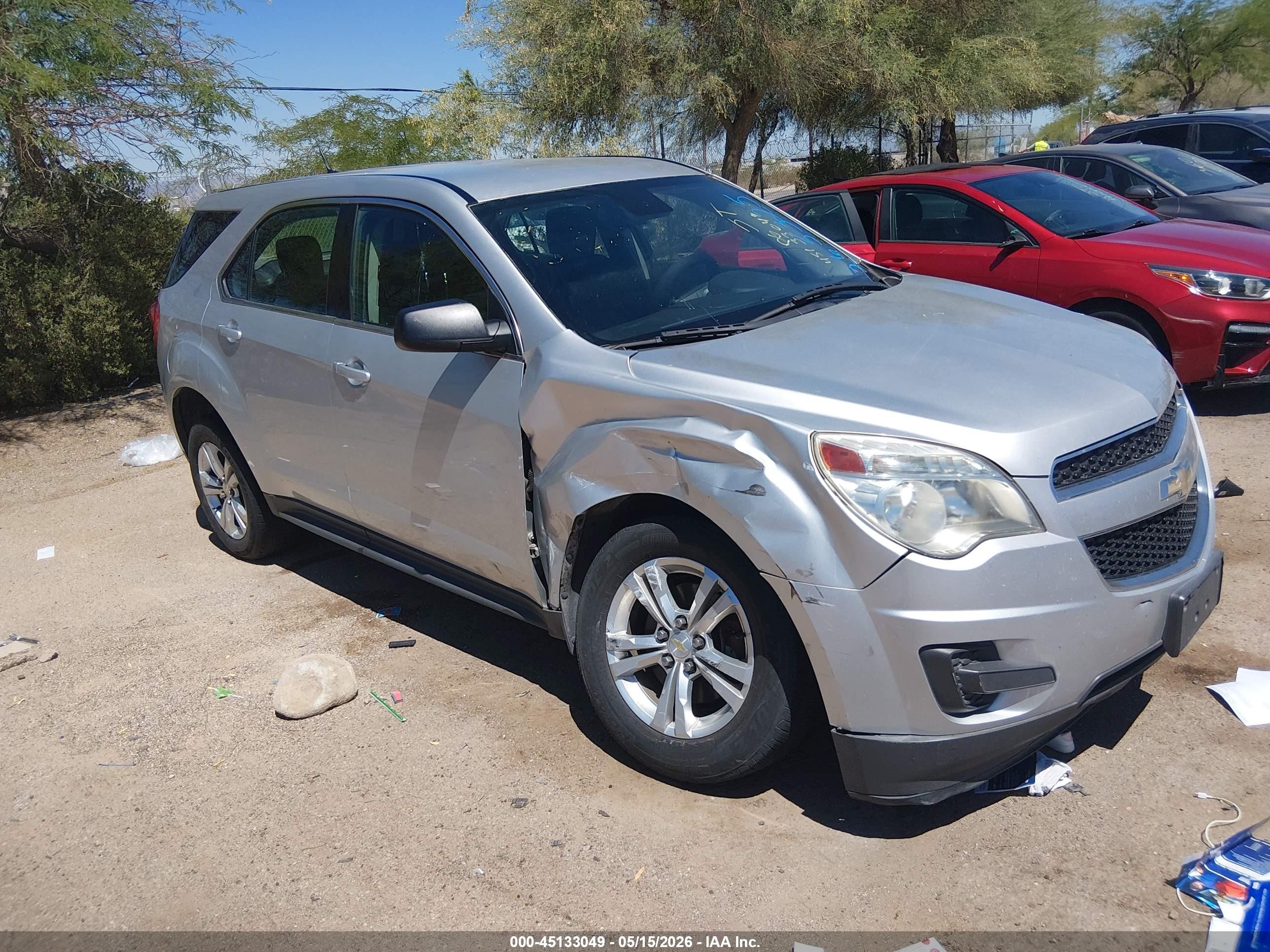 2012 Chevrolet Equinox Ls Silver vin: 2GNALBEK0C1265325