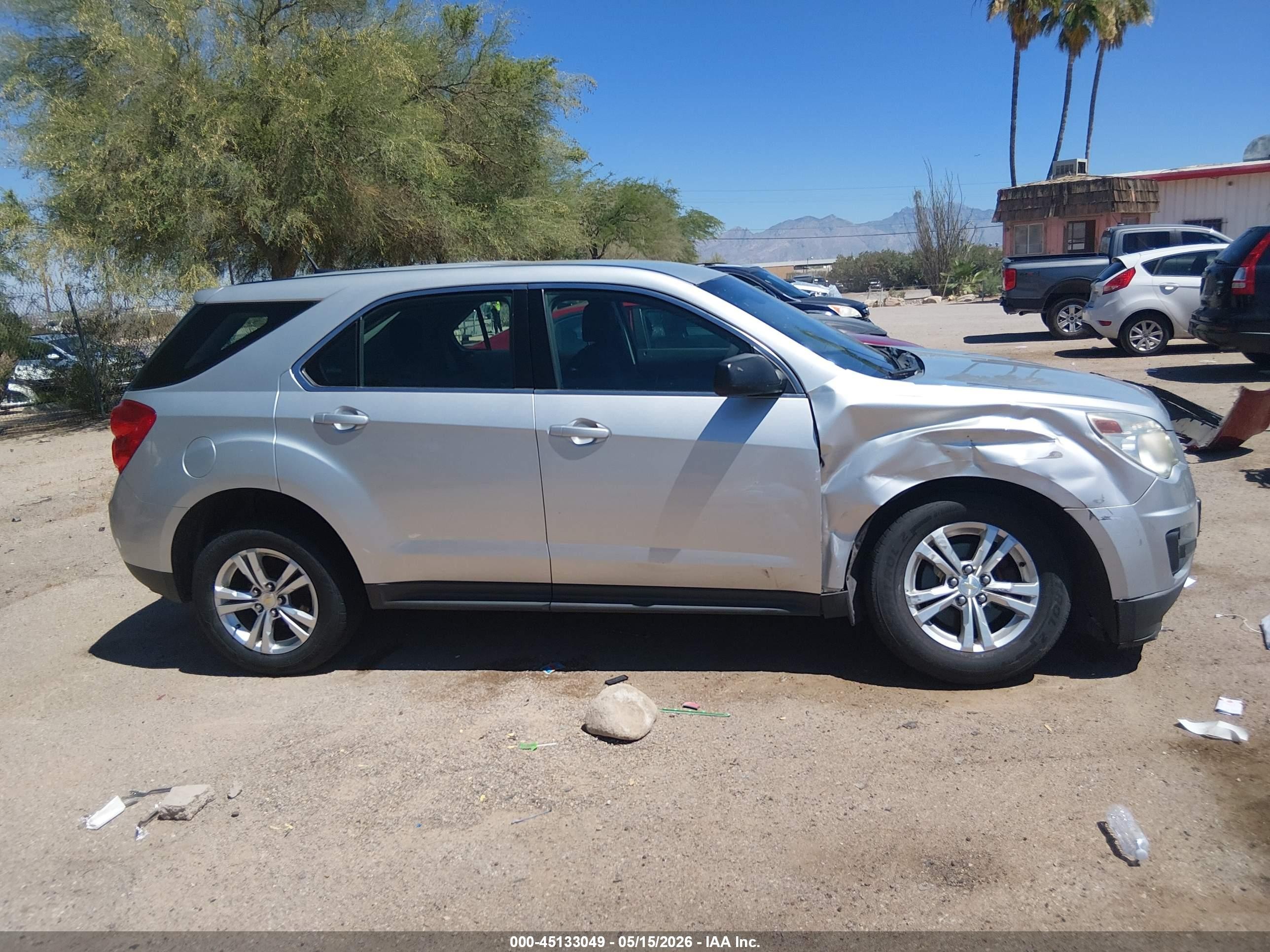 2012 Chevrolet Equinox Ls Silver vin: 2GNALBEK0C1265325