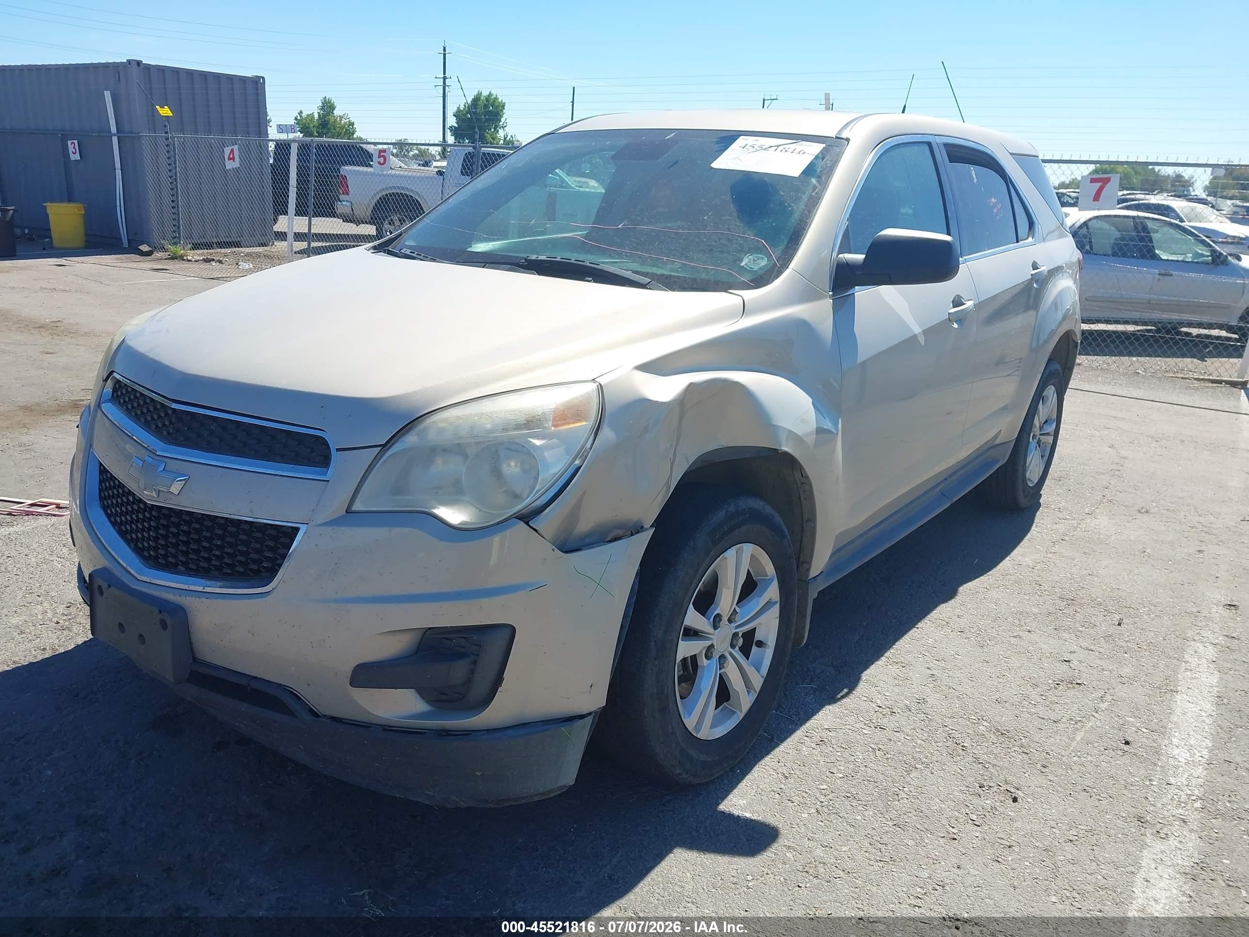 2012 Chevrolet Equinox Ls Cream vin: 2GNALBEK0C6158617
