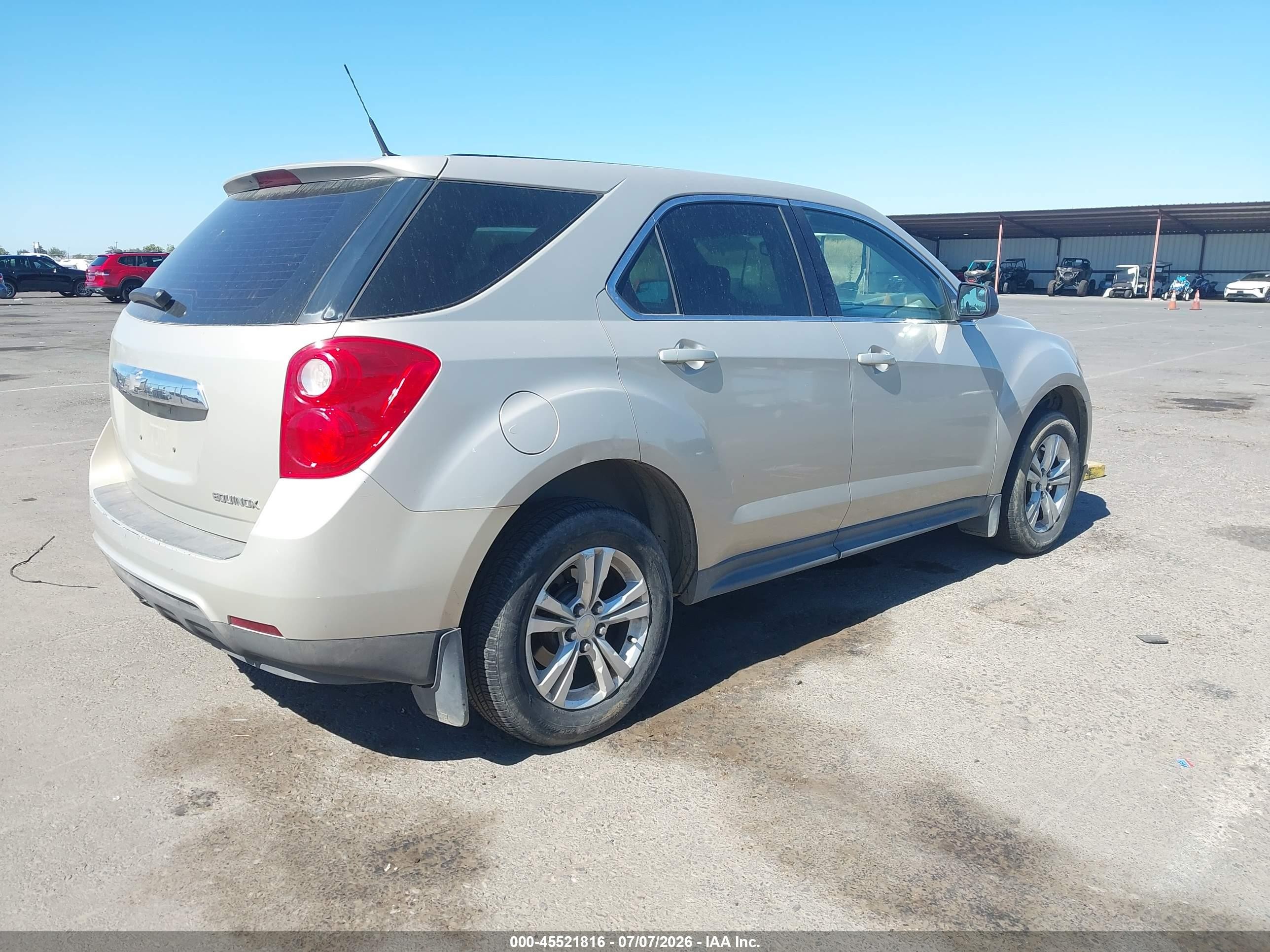 2012 Chevrolet Equinox Ls Cream vin: 2GNALBEK0C6158617