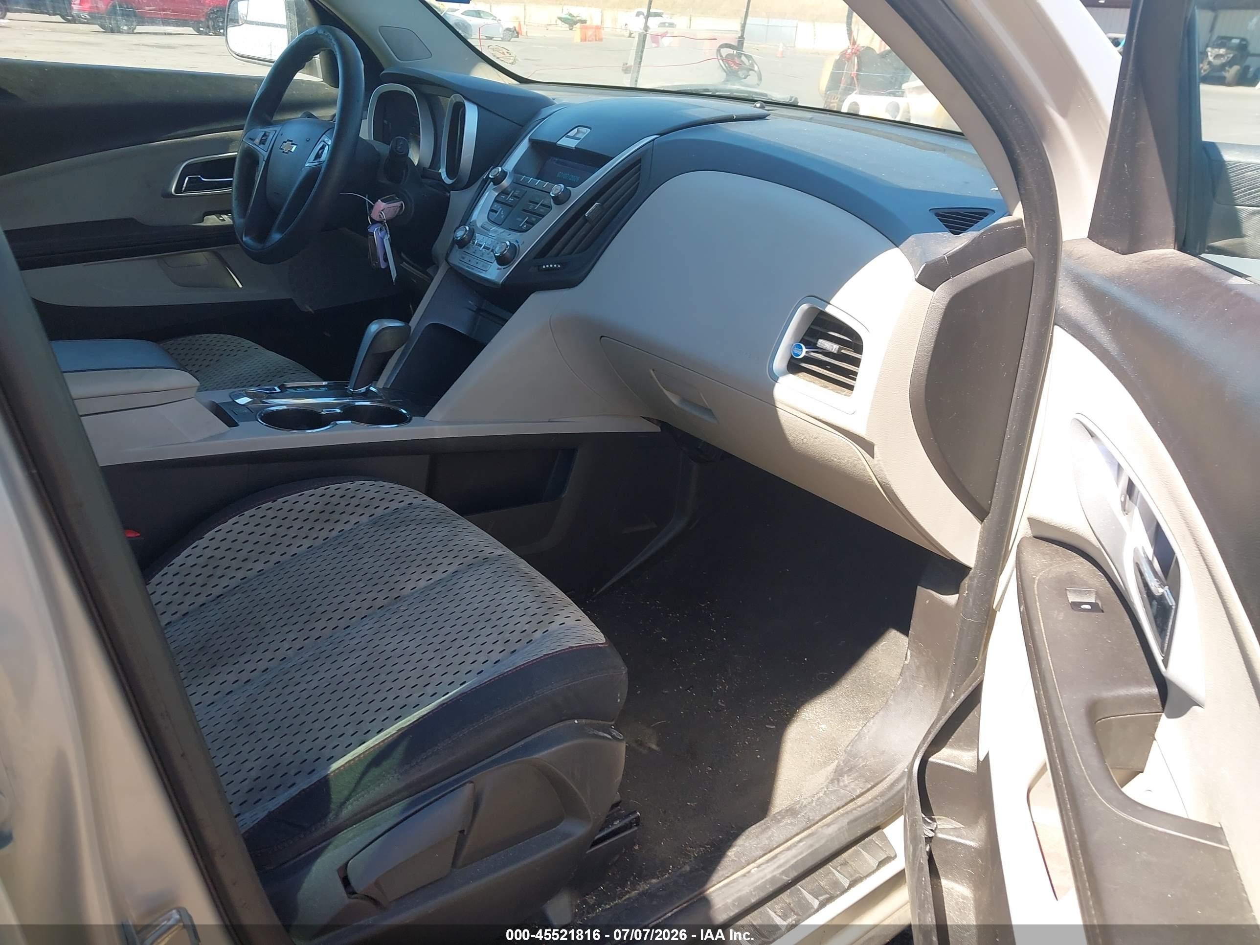 2012 Chevrolet Equinox Ls Cream vin: 2GNALBEK0C6158617