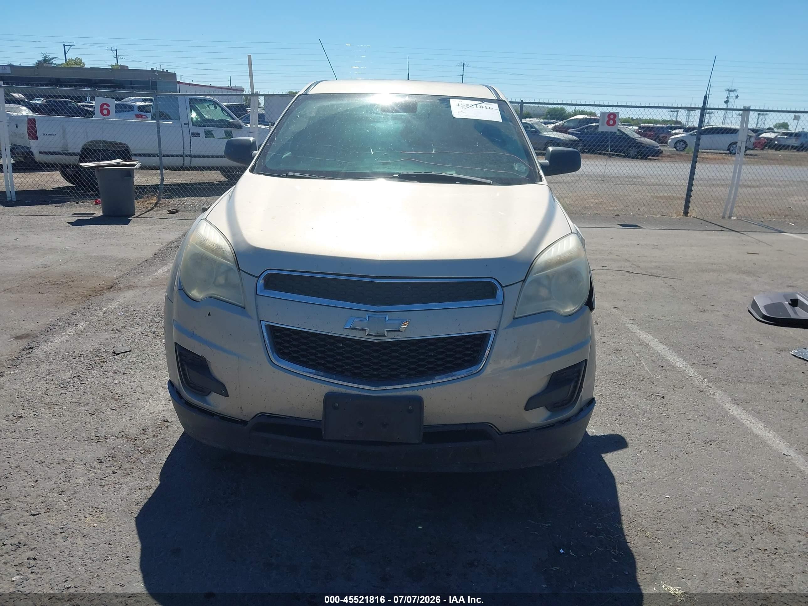 2012 Chevrolet Equinox Ls Cream vin: 2GNALBEK0C6158617