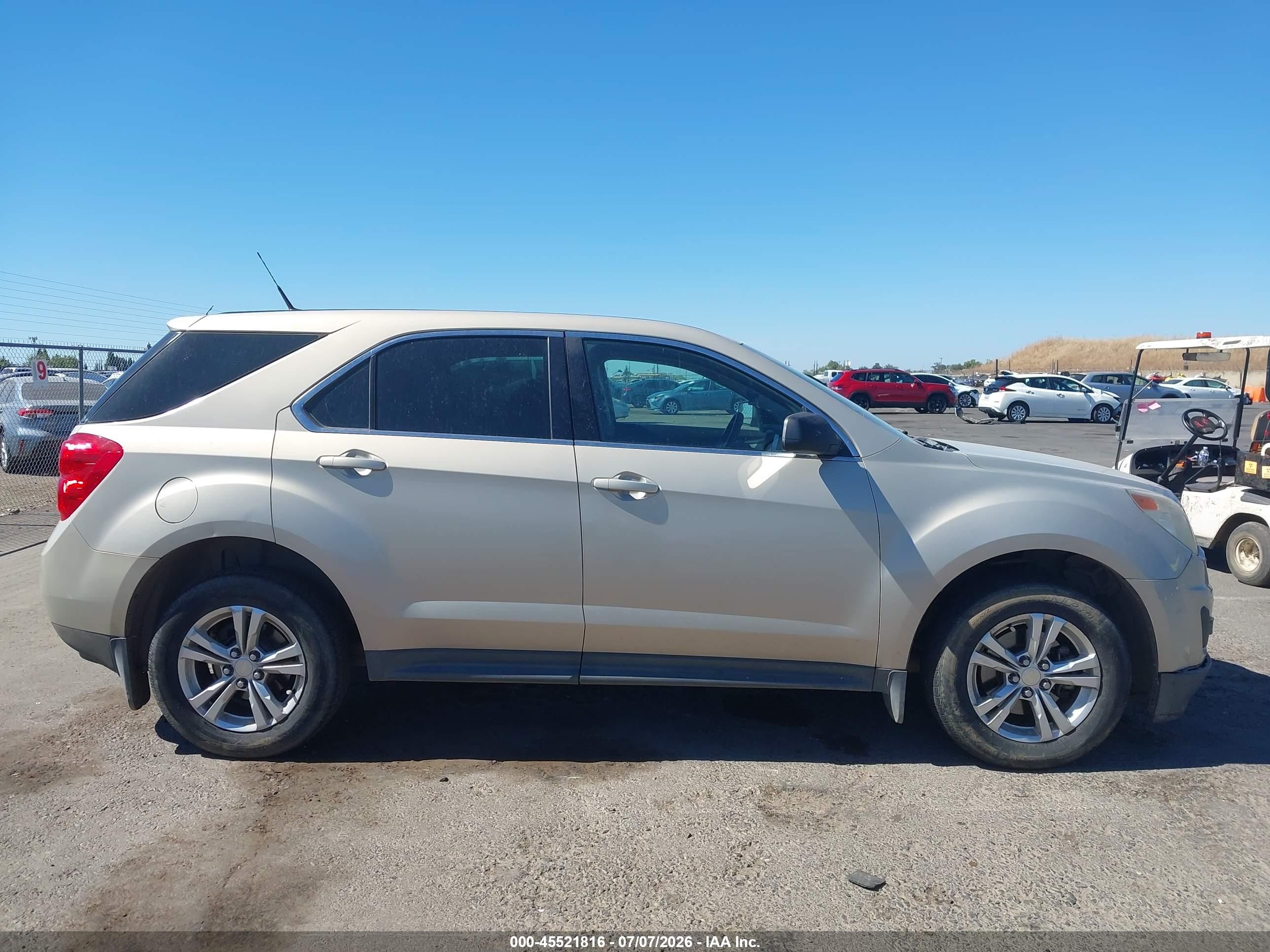 2012 Chevrolet Equinox Ls Cream vin: 2GNALBEK0C6158617