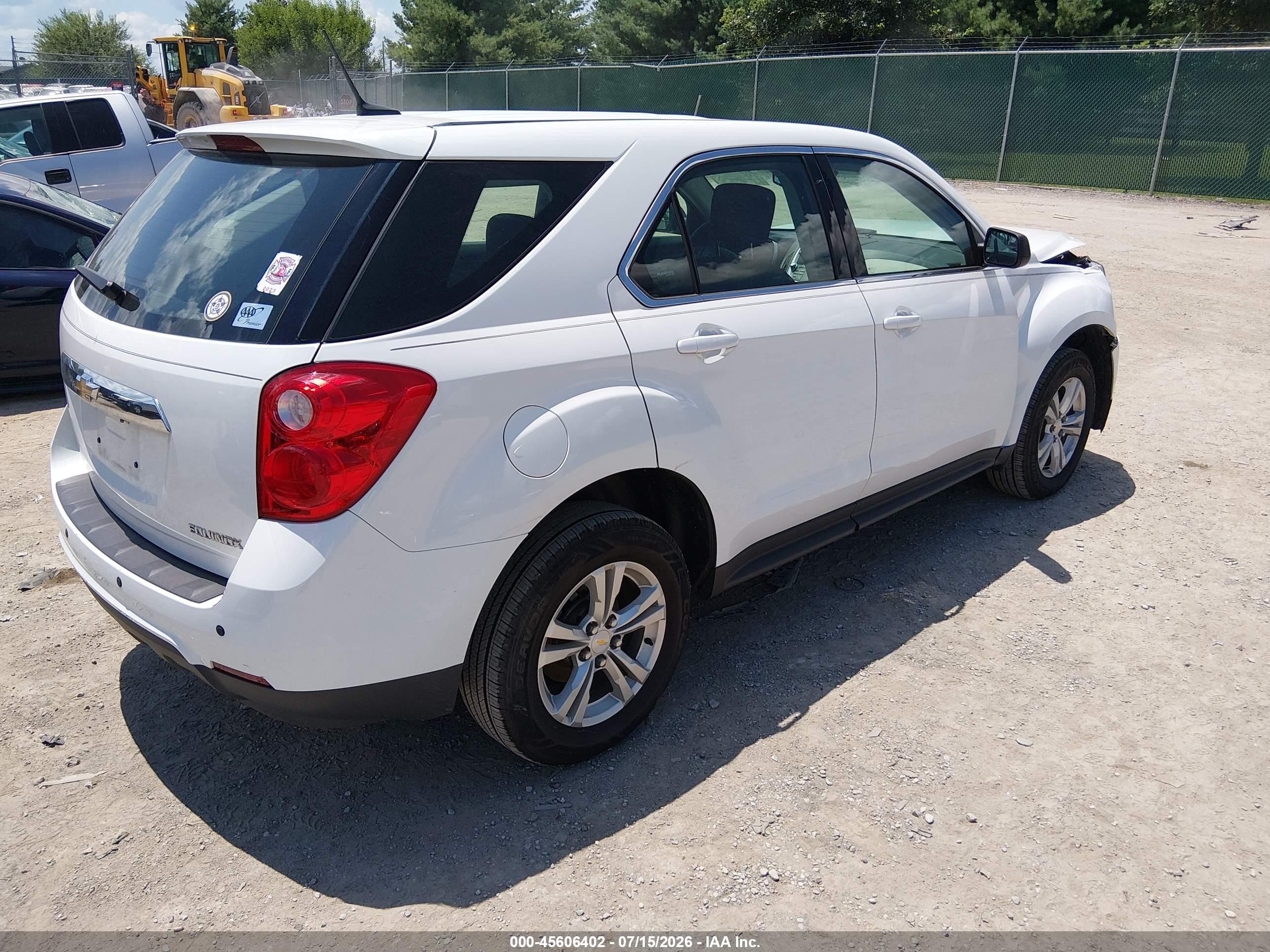 2013 Chevrolet Equinox Ls White vin: 2GNALBEK0D1112932