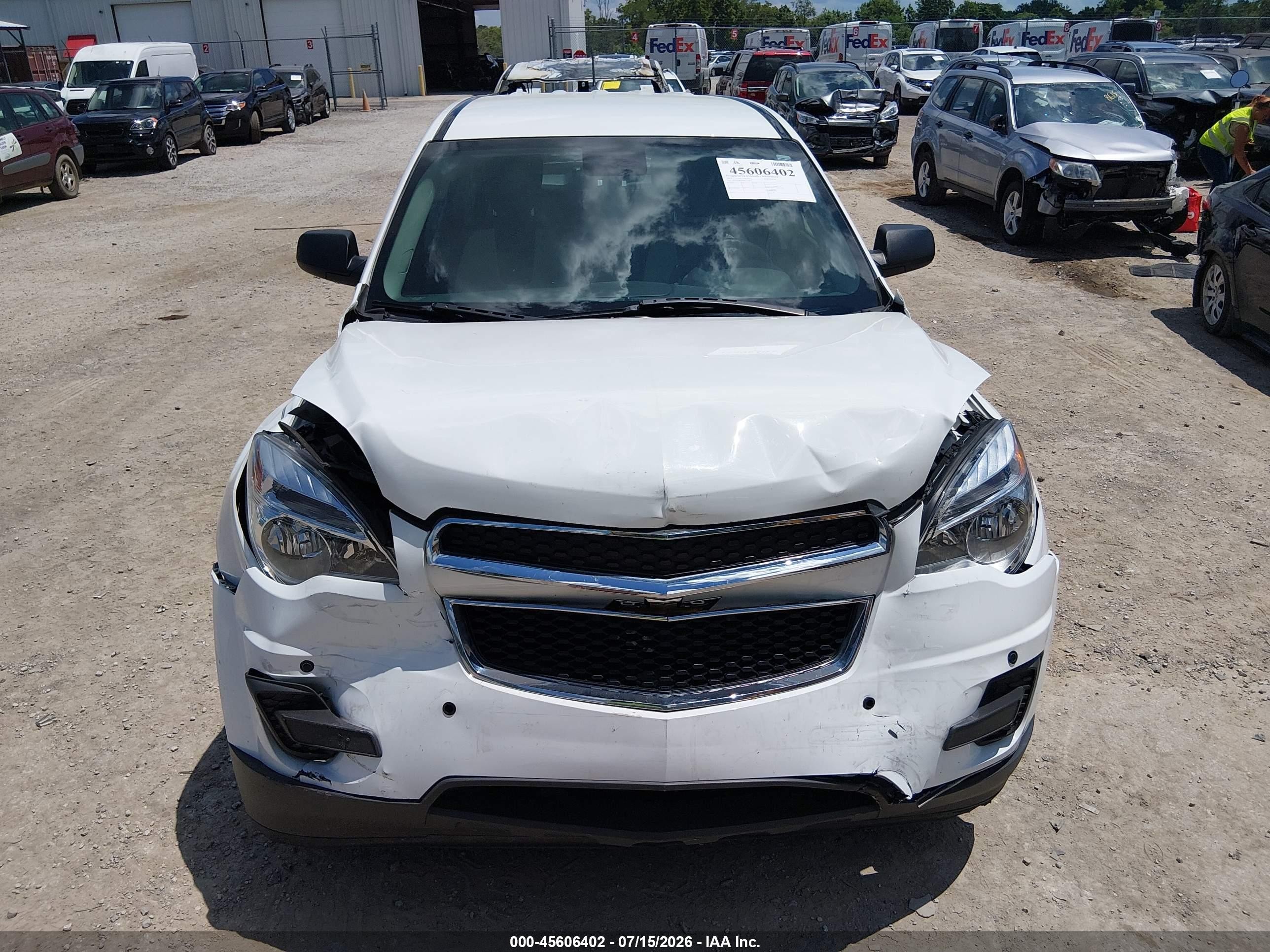 2013 Chevrolet Equinox Ls White vin: 2GNALBEK0D1112932