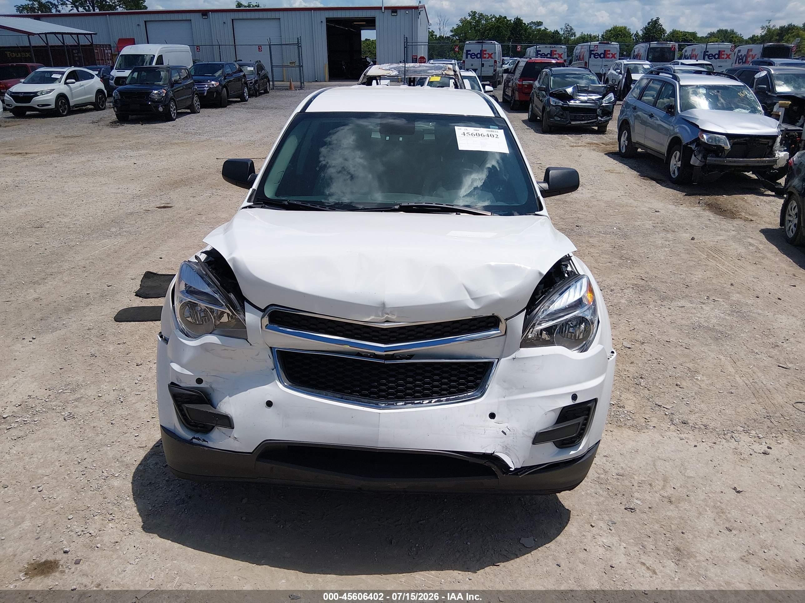2013 Chevrolet Equinox Ls White vin: 2GNALBEK0D1112932