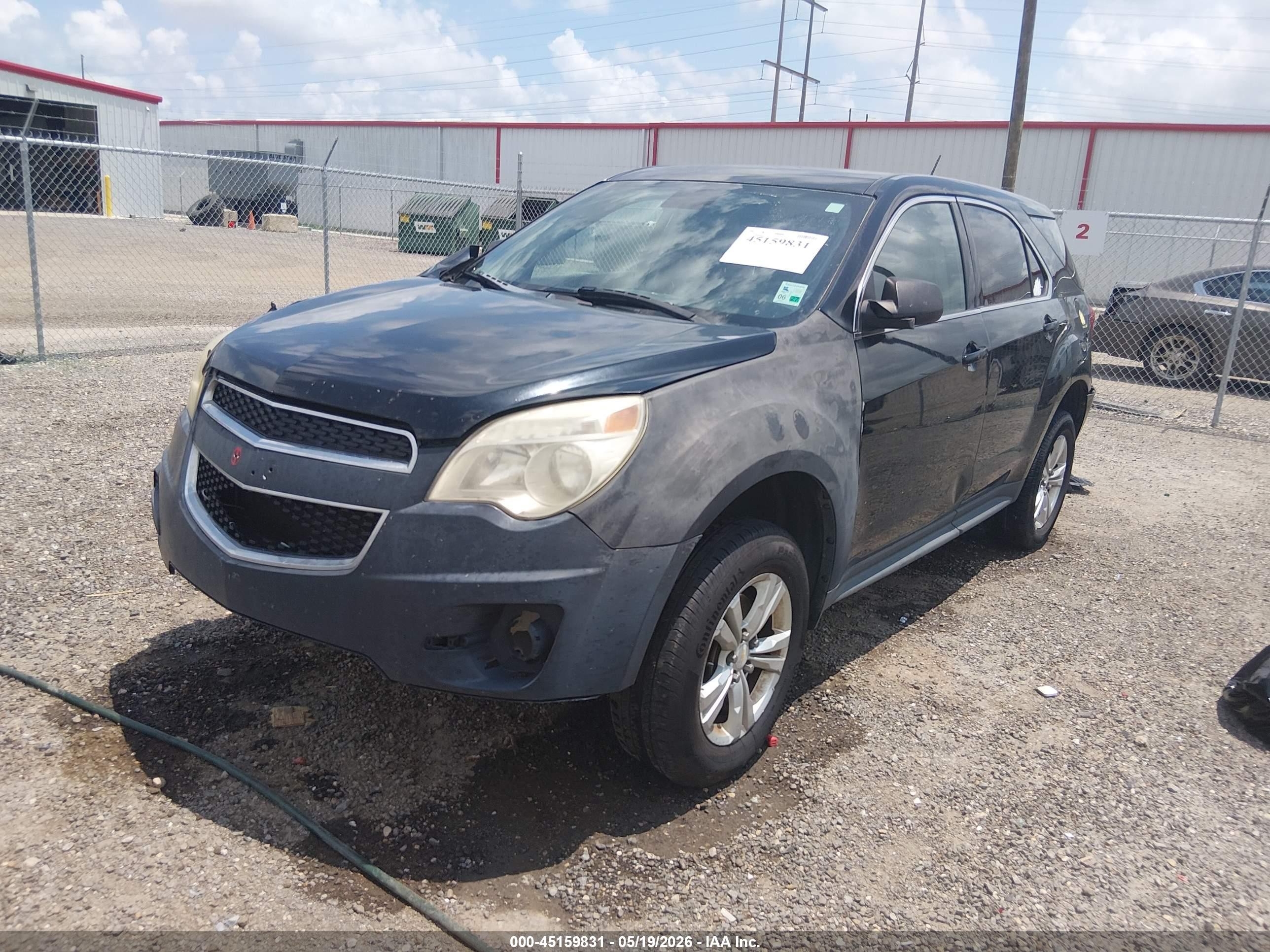 2013 Chevrolet Equinox Ls Black vin: 2GNALBEK0D1159281