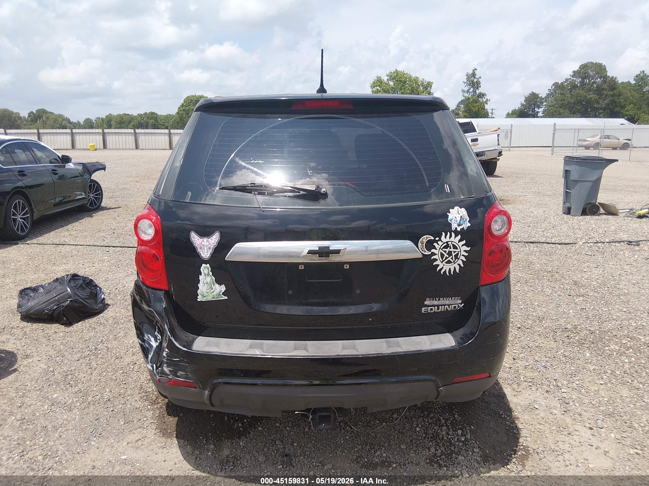 2013 Chevrolet Equinox Ls Black vin: 2GNALBEK0D1159281