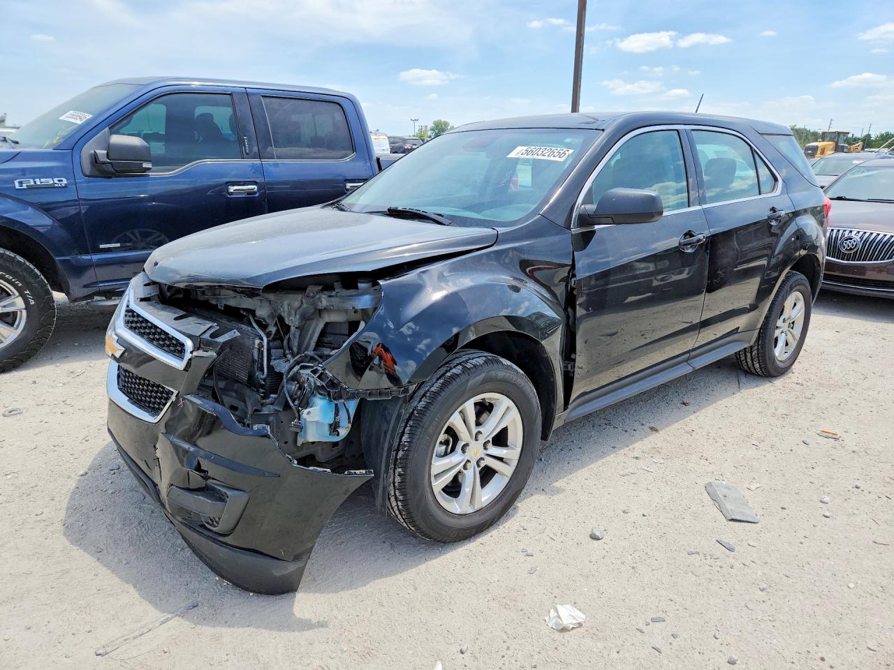 2013 Chevrolet Equinox Ls Black vin: 2GNALBEK0D1268291