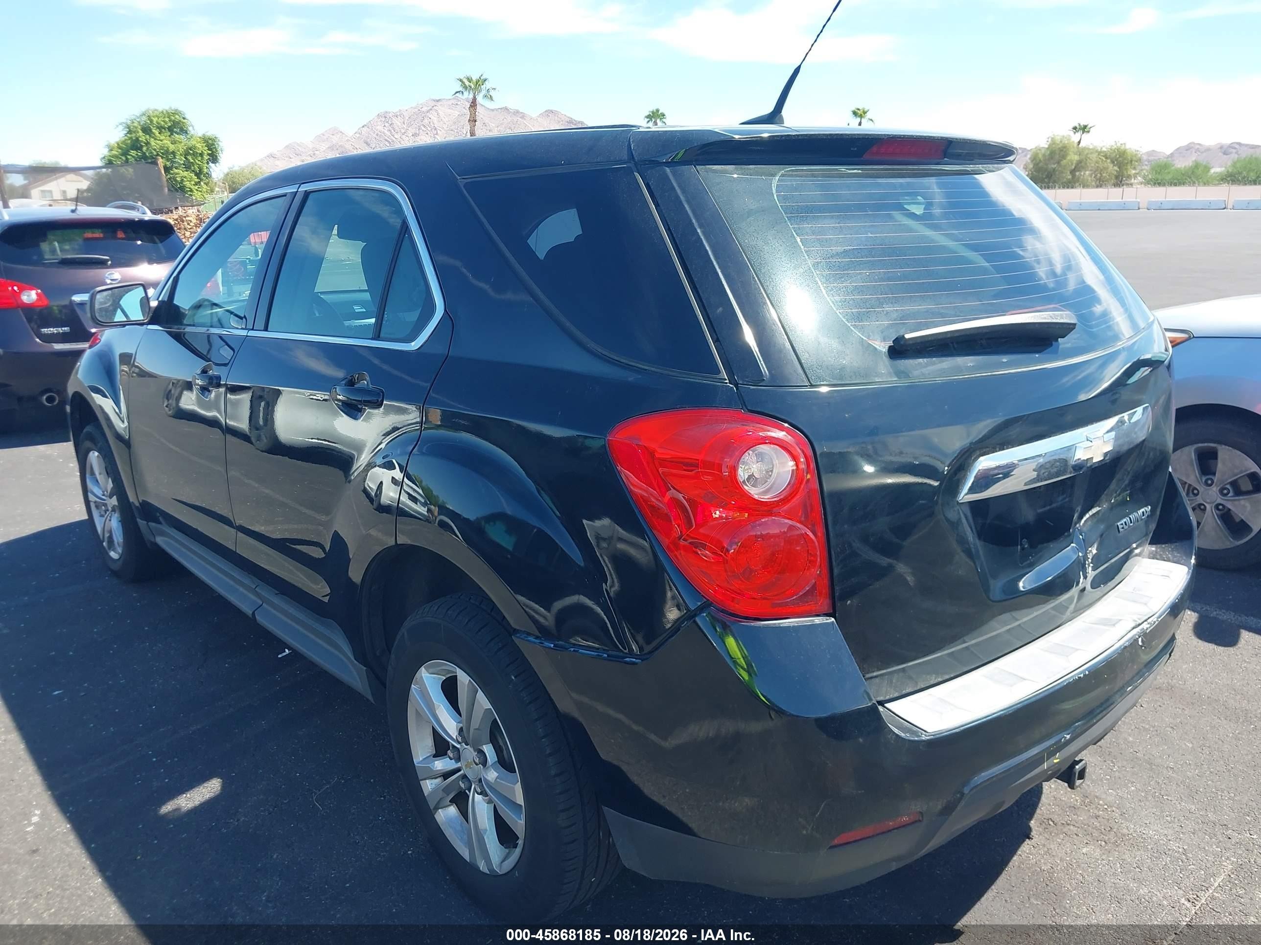 2013 Chevrolet Equinox Ls Black vin: 2GNALBEK0D6105000
