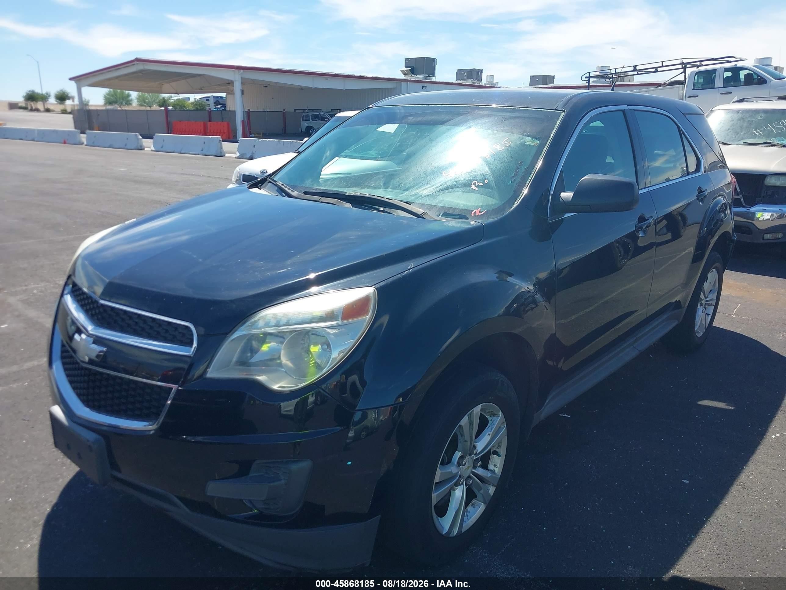 2013 Chevrolet Equinox Ls Black vin: 2GNALBEK0D6105000
