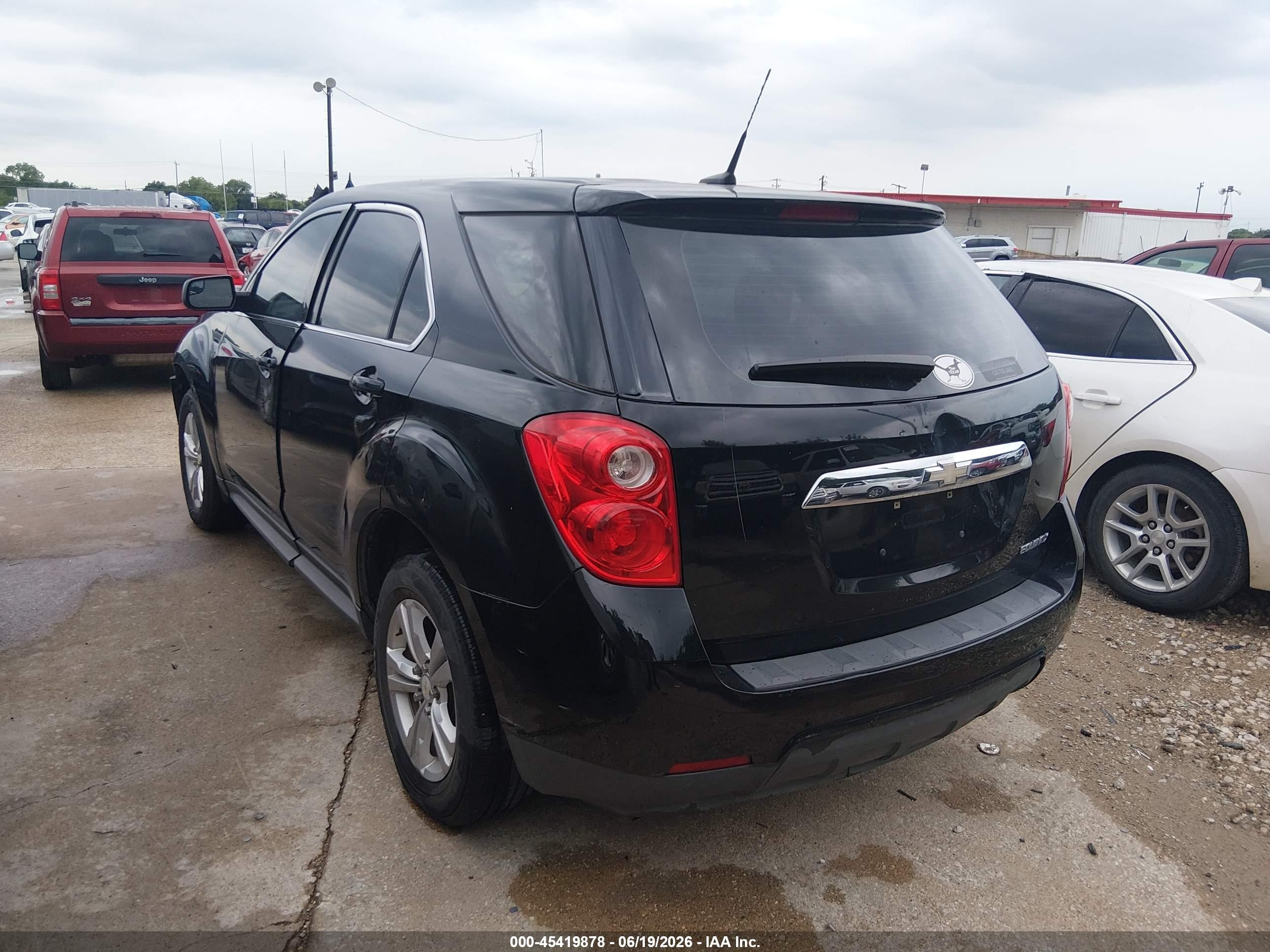 2013 Chevrolet Equinox Ls Black vin: 2GNALBEK0D6150776