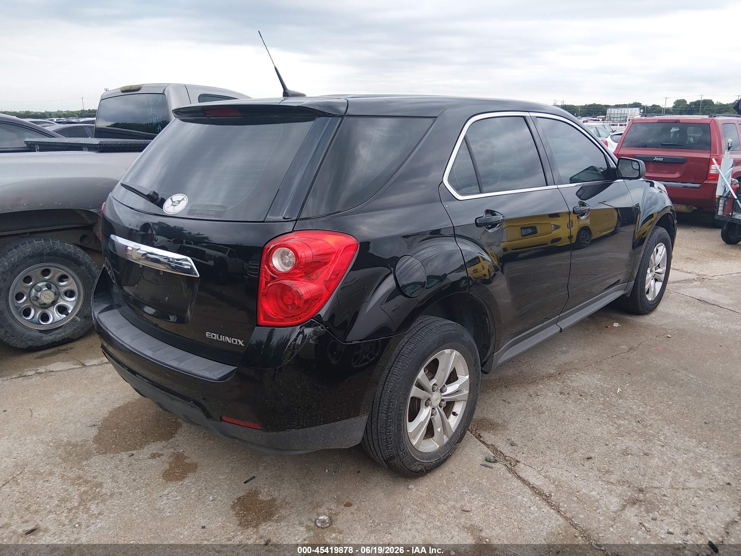 2013 Chevrolet Equinox Ls Black vin: 2GNALBEK0D6150776