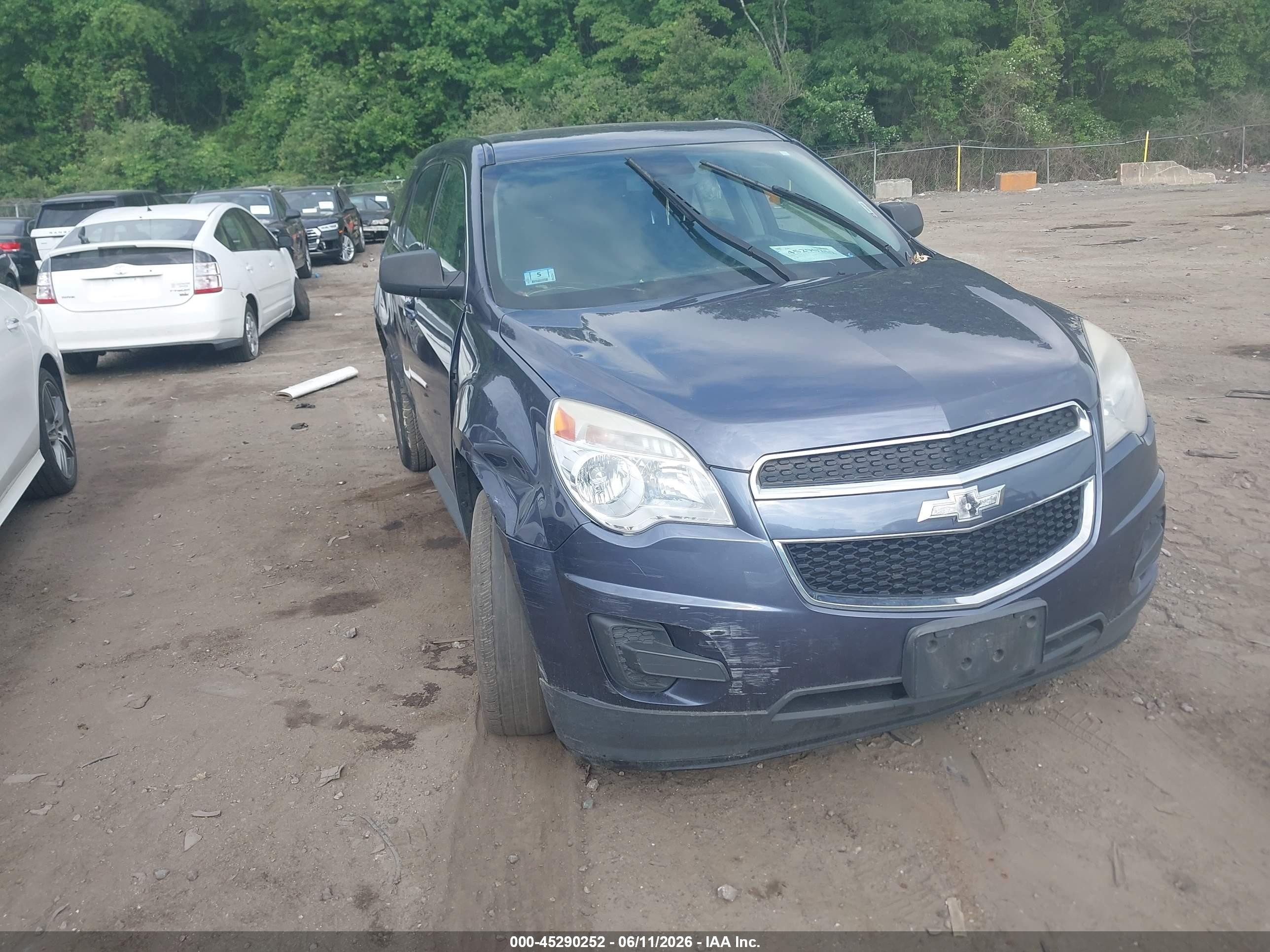 2013 Chevrolet Equinox Ls Blue vin: 2GNALBEK0D6344157