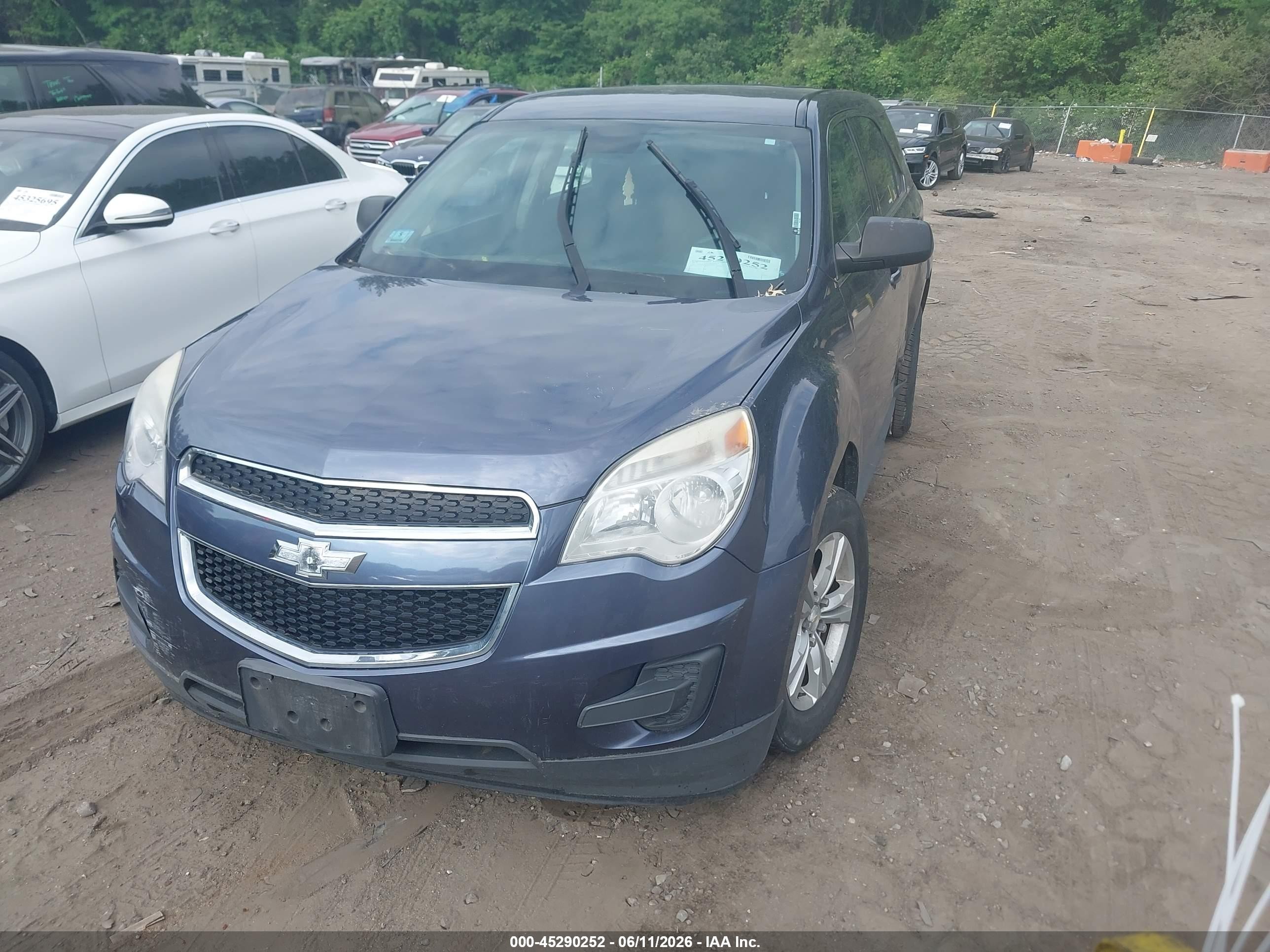 2013 Chevrolet Equinox Ls Blue vin: 2GNALBEK0D6344157