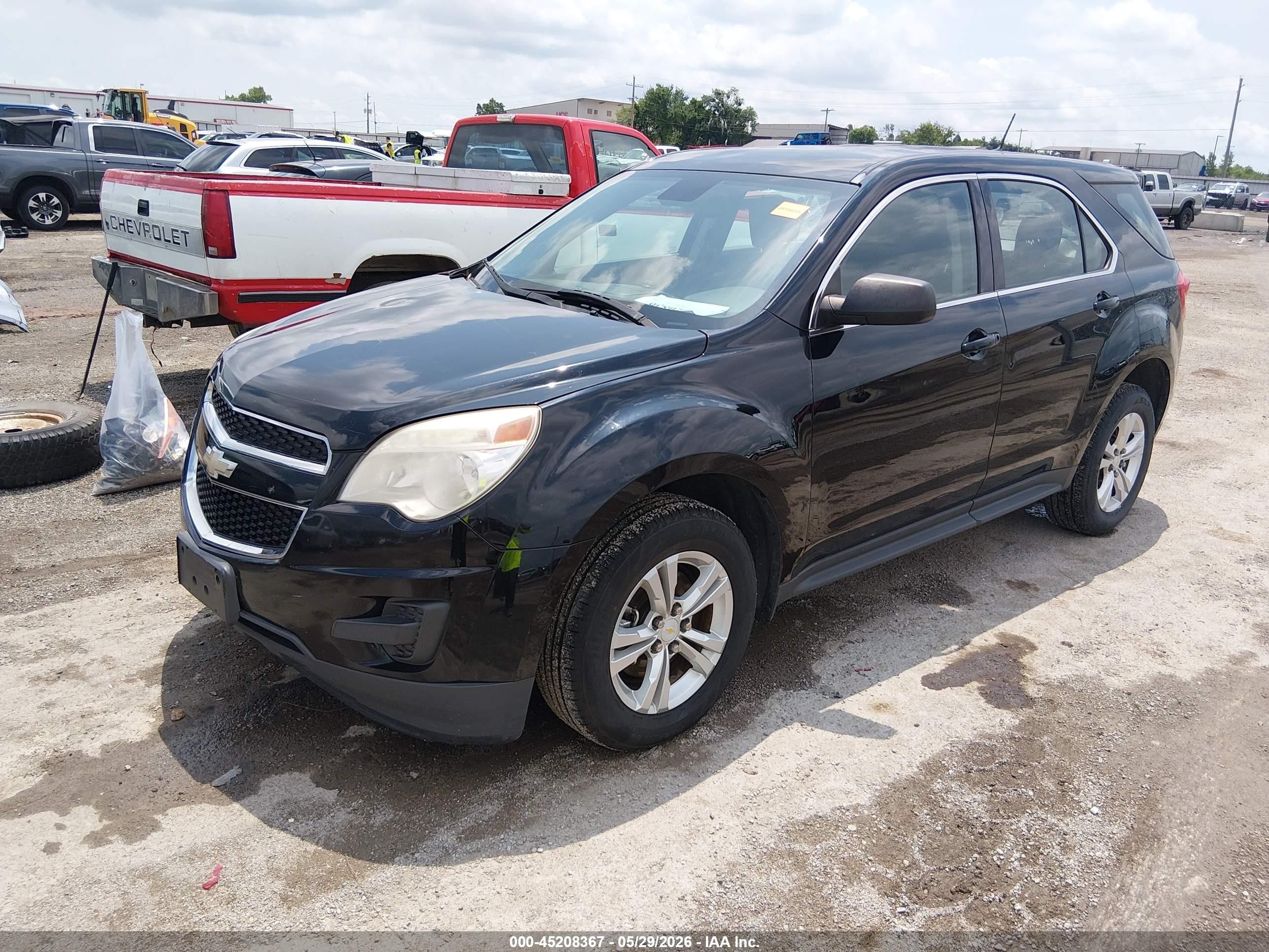 2013 Chevrolet Equinox Ls Black vin: 2GNALBEK0D6425501