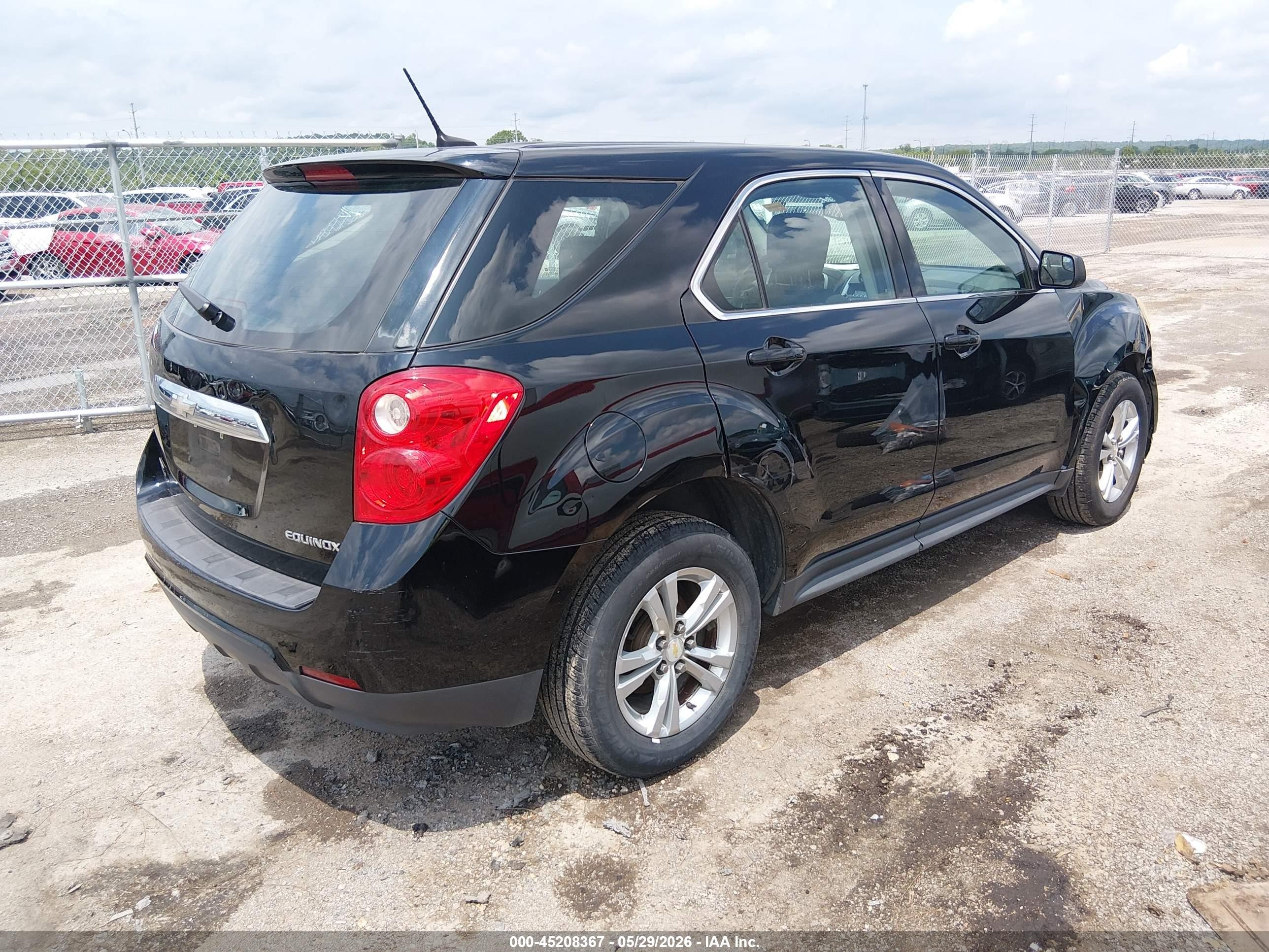 2013 Chevrolet Equinox Ls Black vin: 2GNALBEK0D6425501