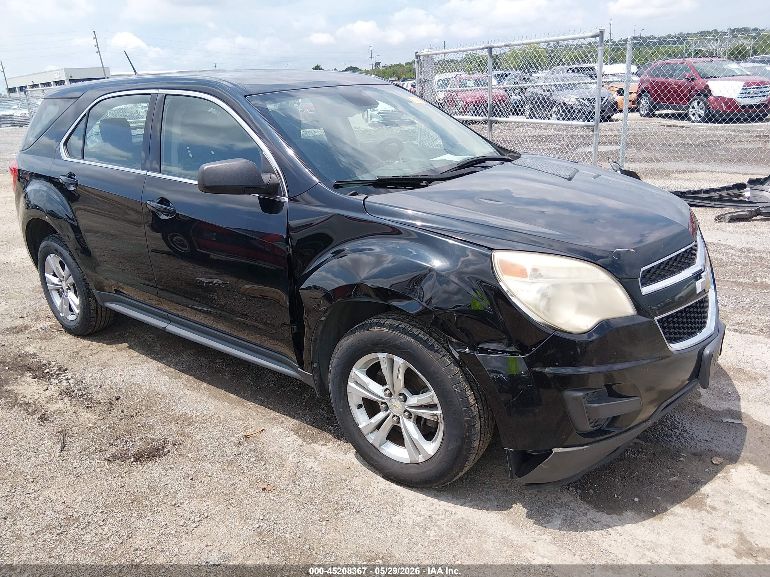 2013 Chevrolet Equinox Ls Black vin: 2GNALBEK0D6425501