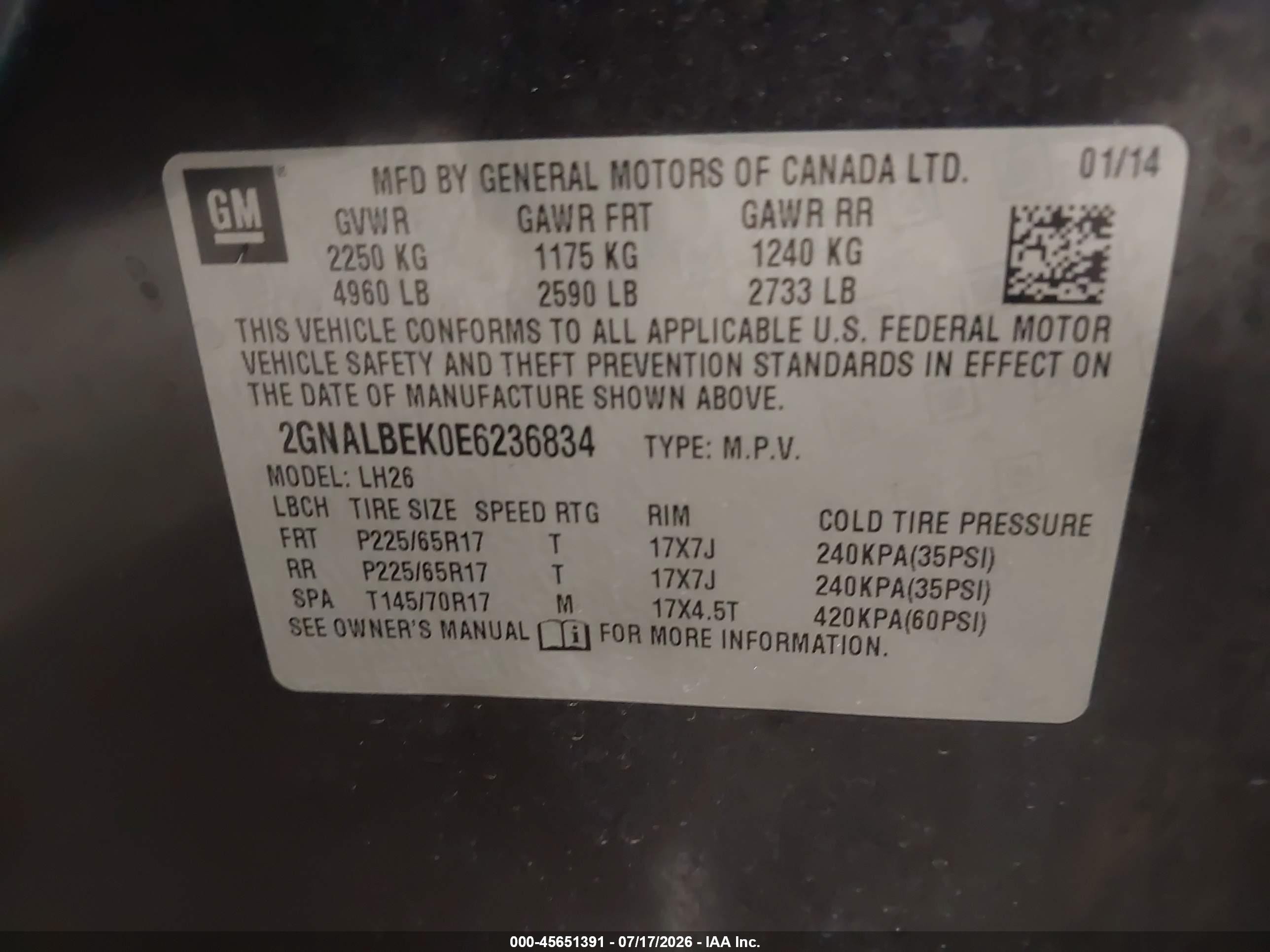 2014 Chevrolet Equinox Lt Gray vin: 2GNALBEK0E6236834