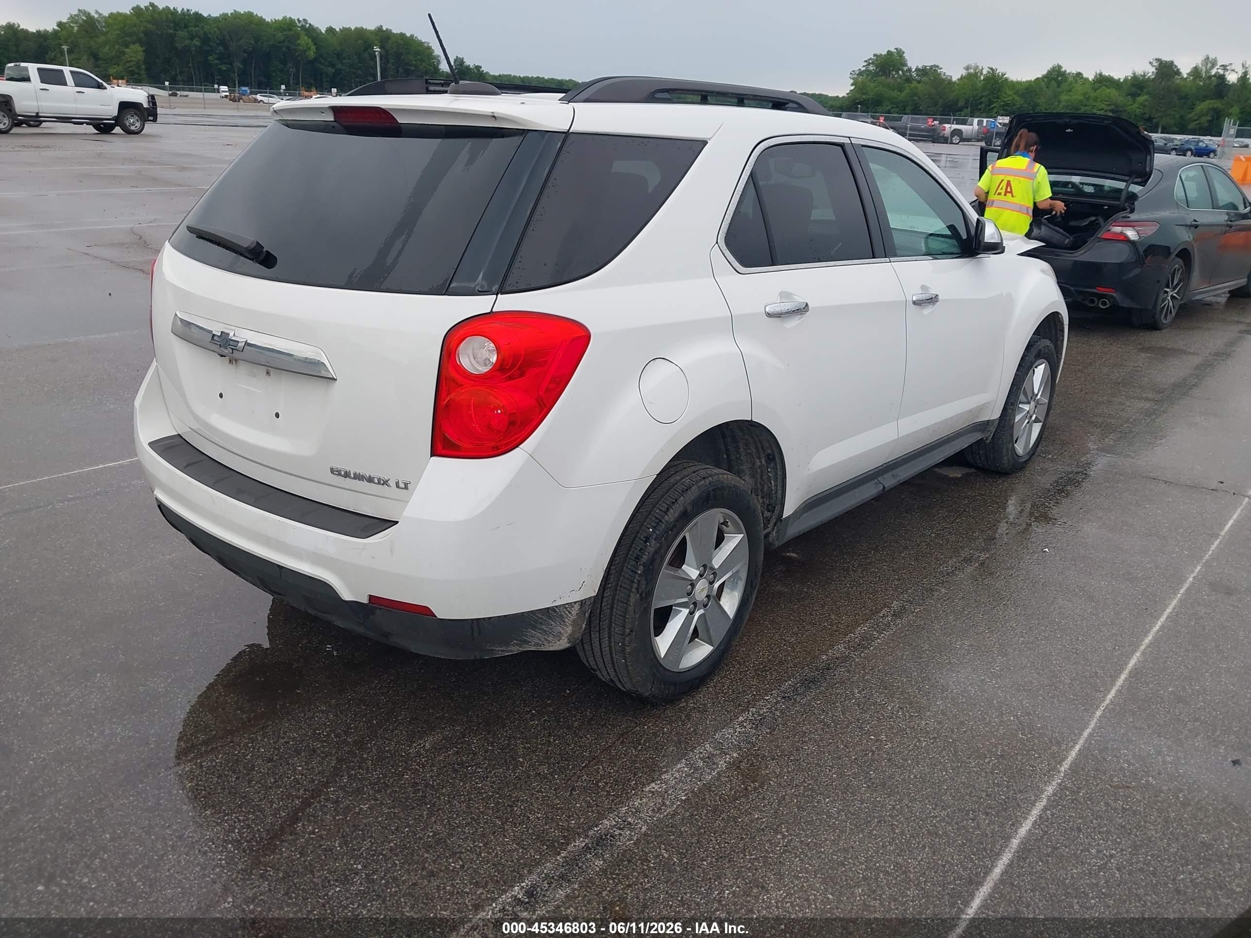 2015 Chevrolet Equinox Lt White vin: 2GNALBEK0F1130284
