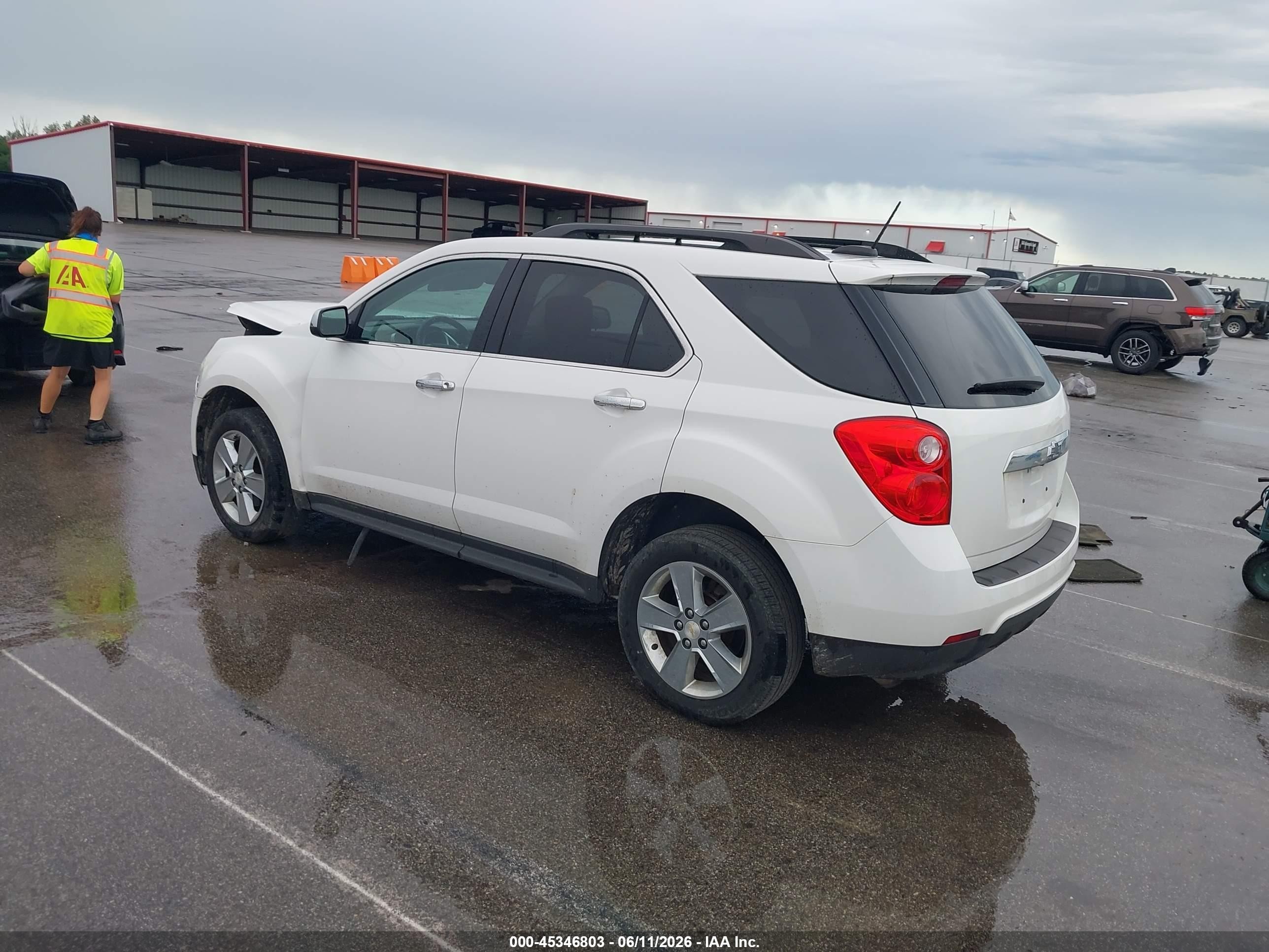 2015 Chevrolet Equinox Lt White vin: 2GNALBEK0F1130284