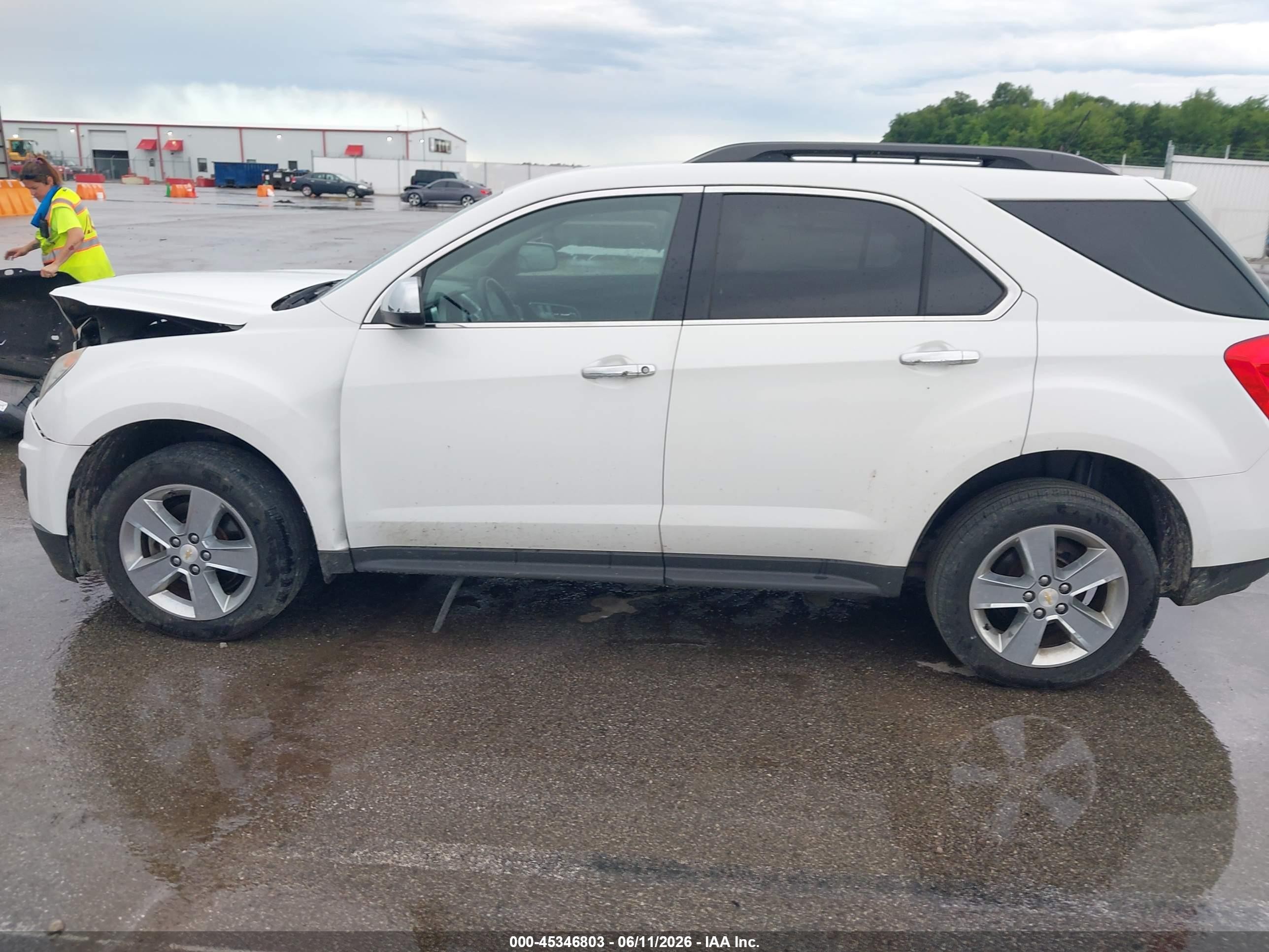 2015 Chevrolet Equinox Lt White vin: 2GNALBEK0F1130284