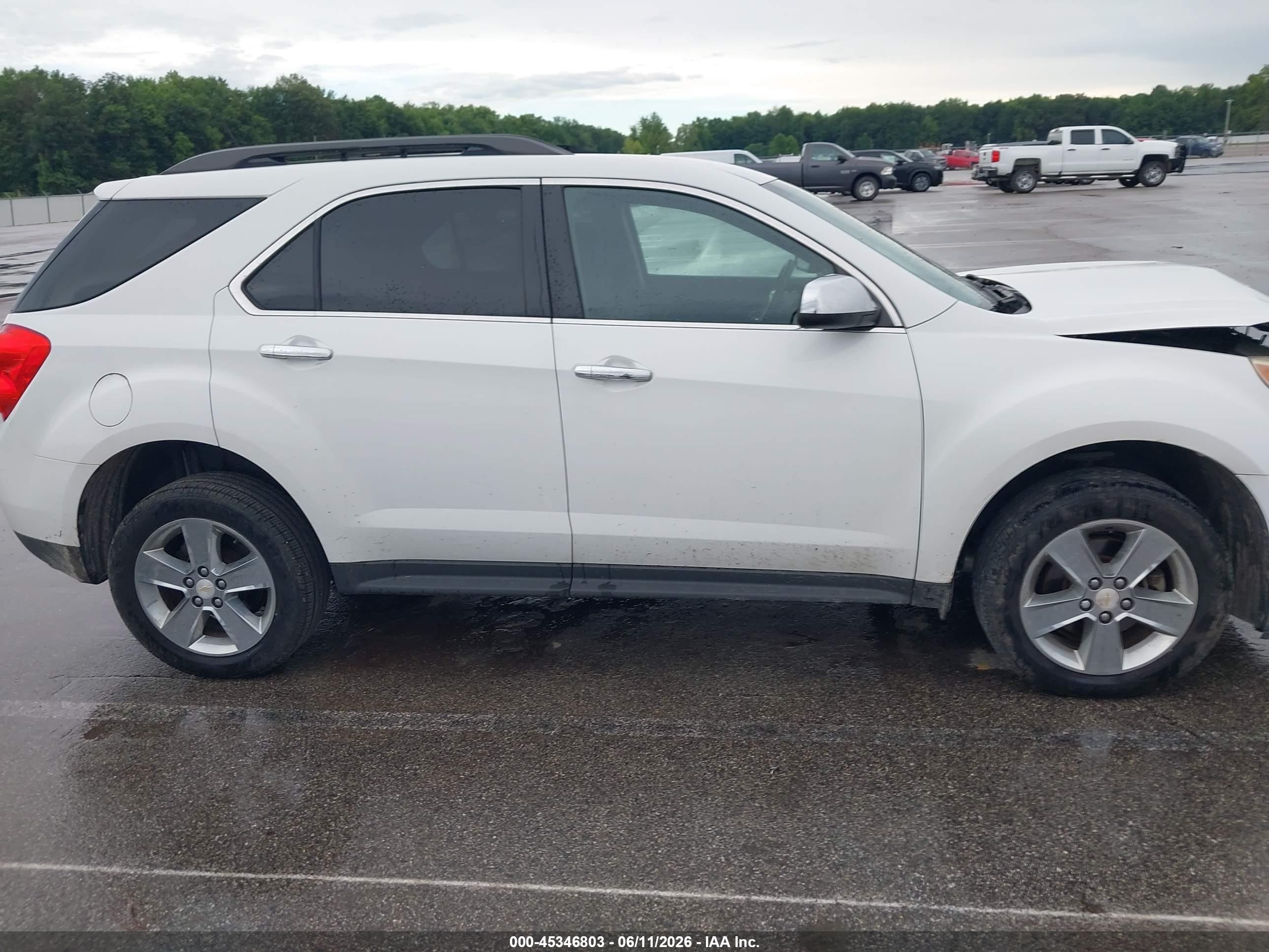 2015 Chevrolet Equinox Lt White vin: 2GNALBEK0F1130284