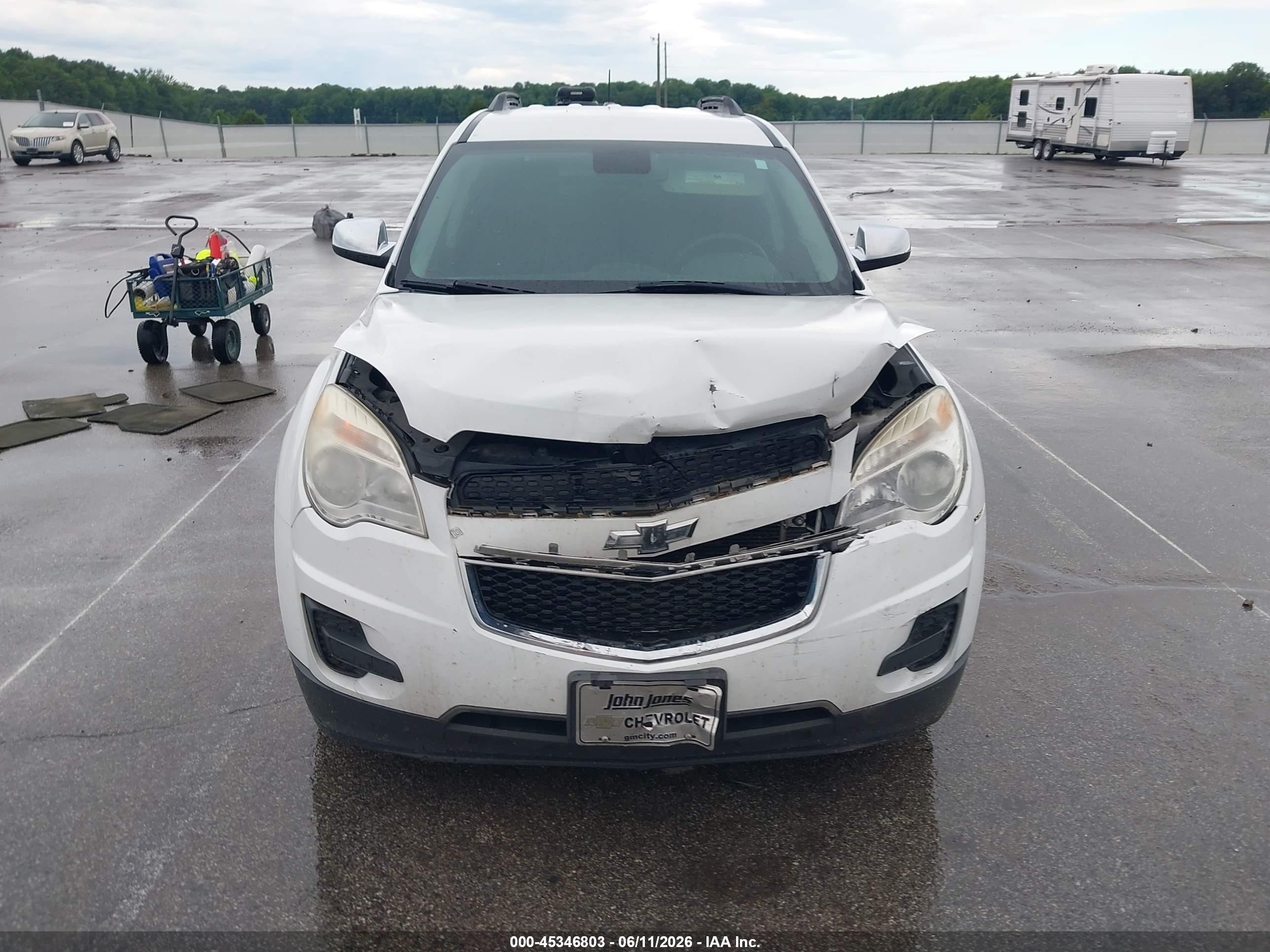 2015 Chevrolet Equinox Lt White vin: 2GNALBEK0F1130284