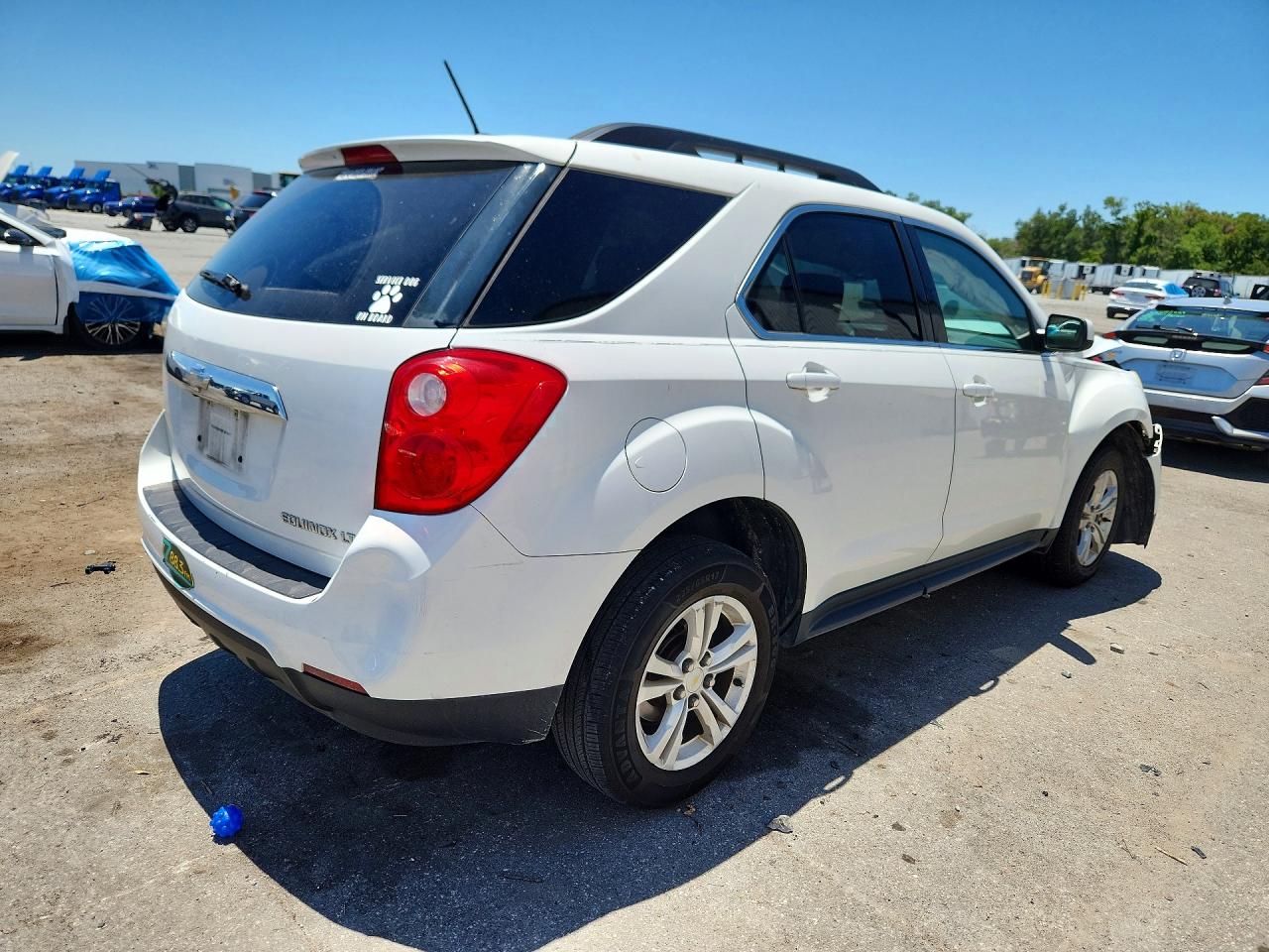 2015 Chevrolet Equinox Lt White vin: 2GNALBEK0F6194747