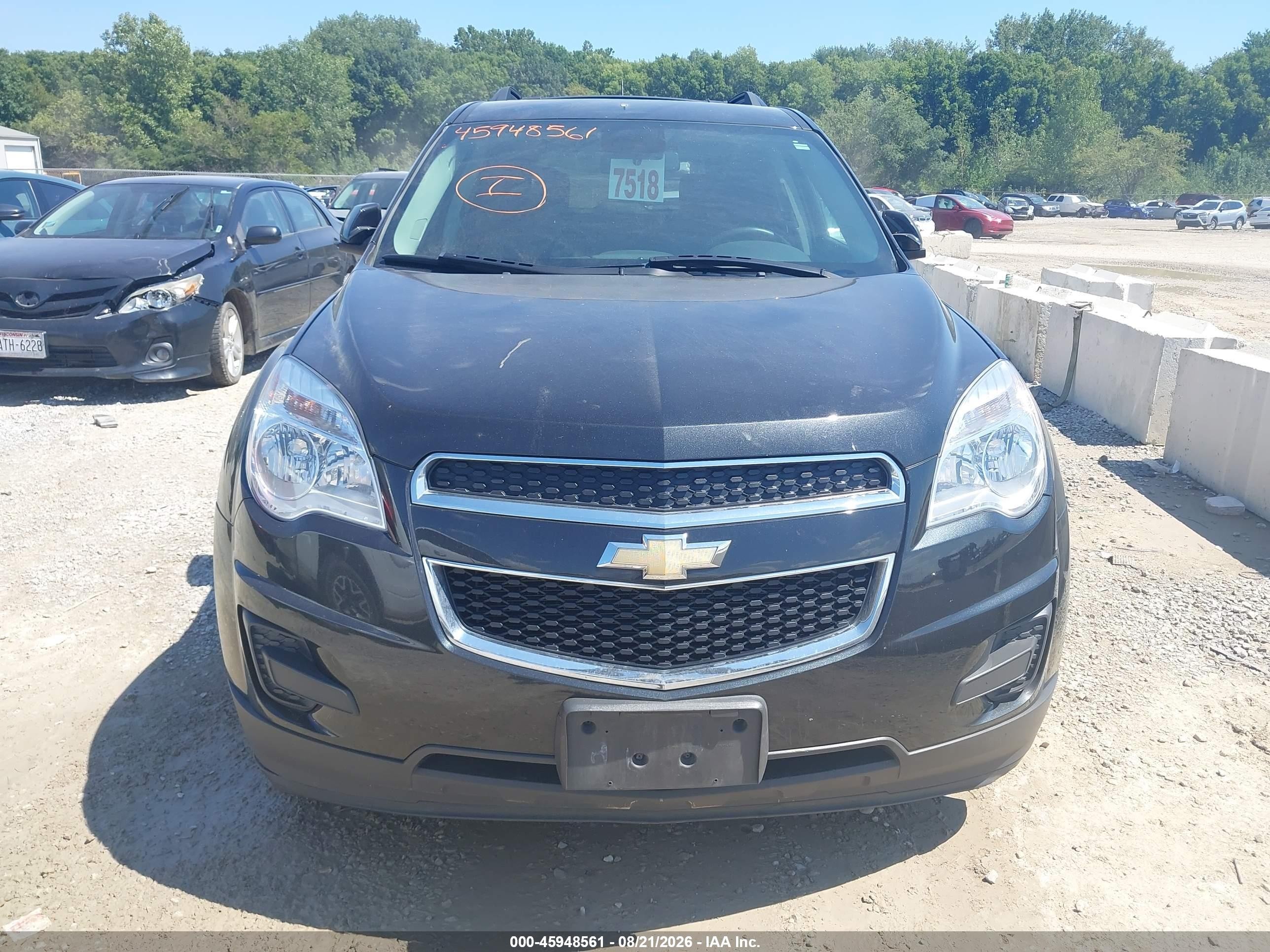 2015 Chevrolet Equinox Lt Black vin: 2GNALBEK0F6280446